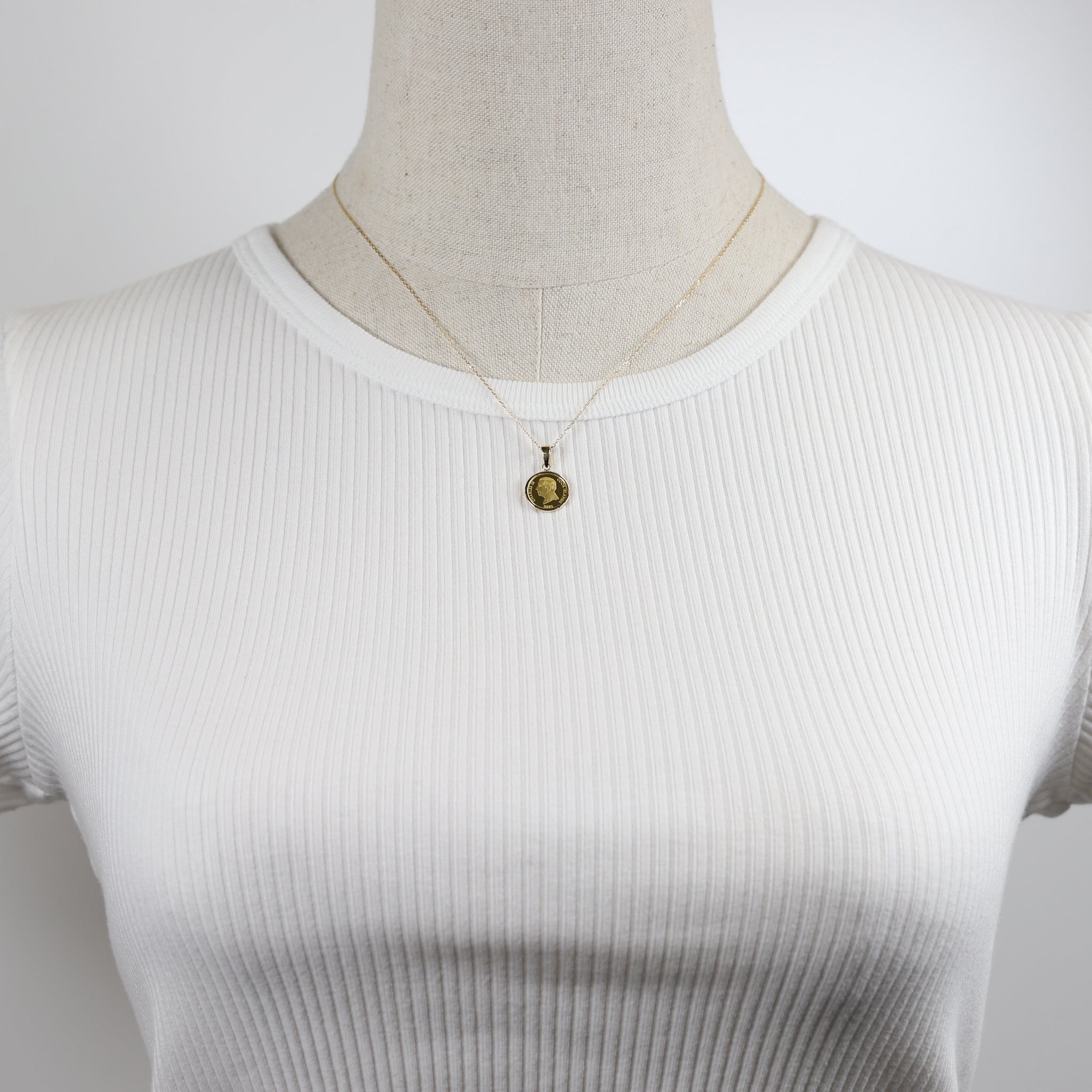 K24/K18ペンダントトップ(純金/コイン/ヘビモチーフ/1/30oz)《25H02805》