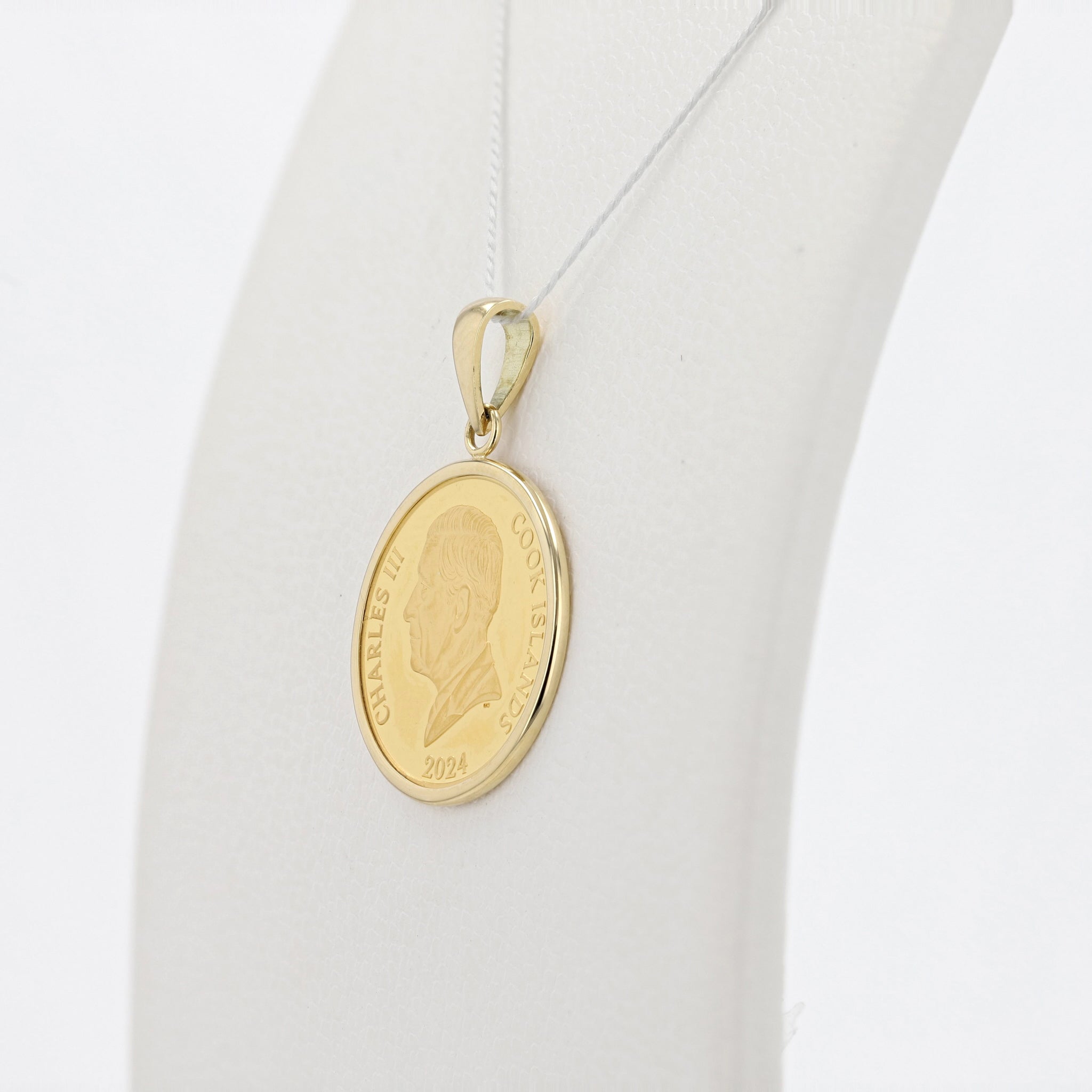 K24/K18ペンダントトップ(純金/コイン/獅子モチーフ/1/20oz)《25H02806》