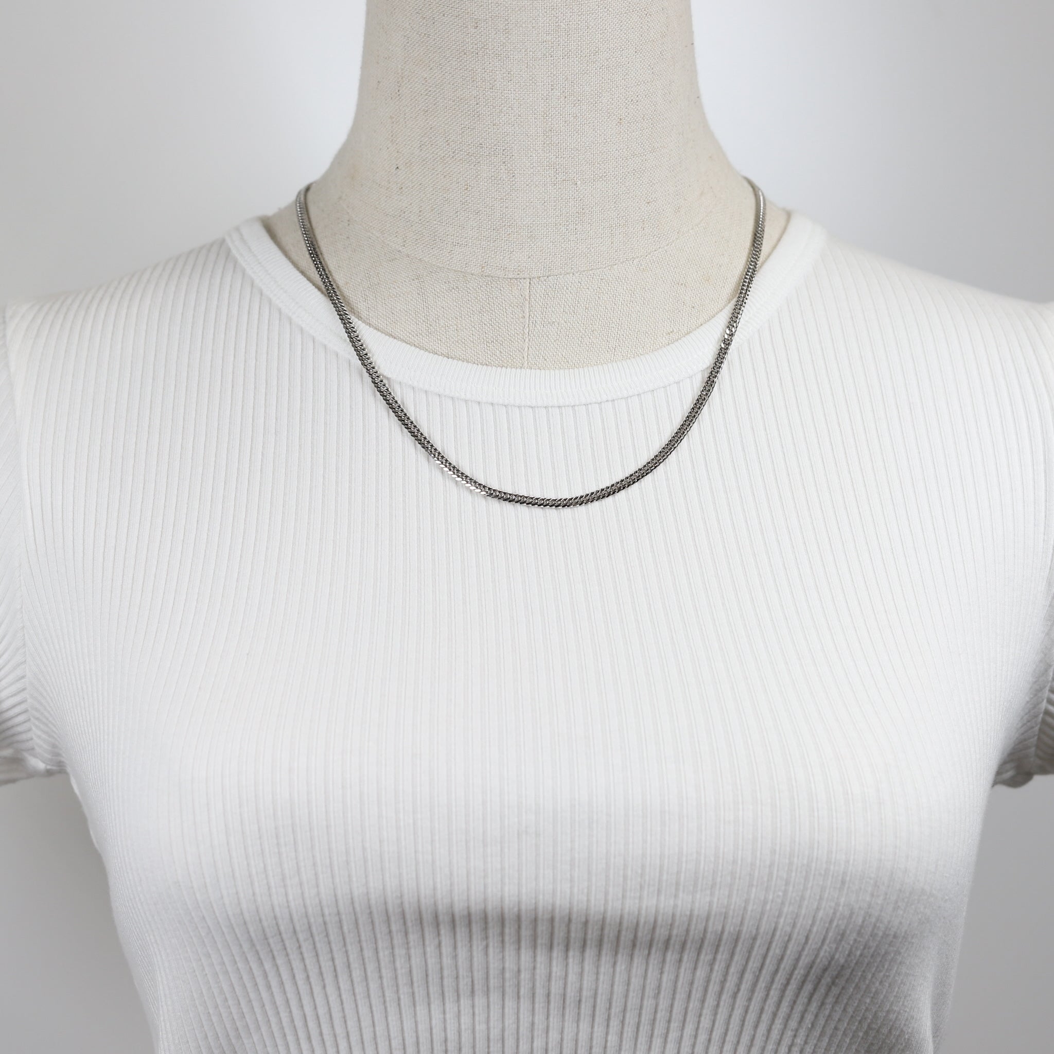 PT999ネックレス(純プラチナ/喜平ダブル6面カット/造幣局品位刻印付/24g/50cm)《25H02904》