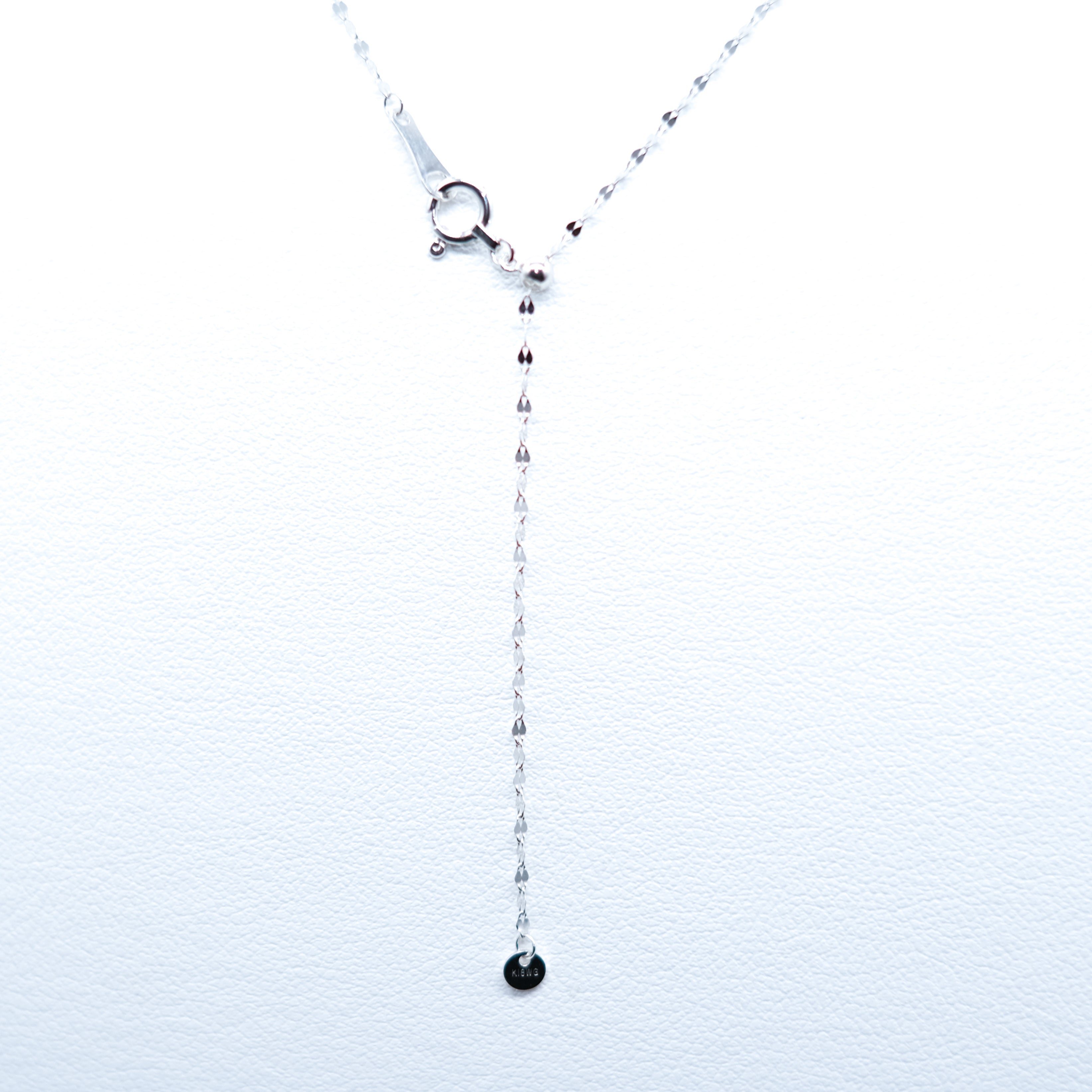 ダイヤモンド K18ネックレス(クジラの尻尾モチーフ/4月誕生石)《25H03101》