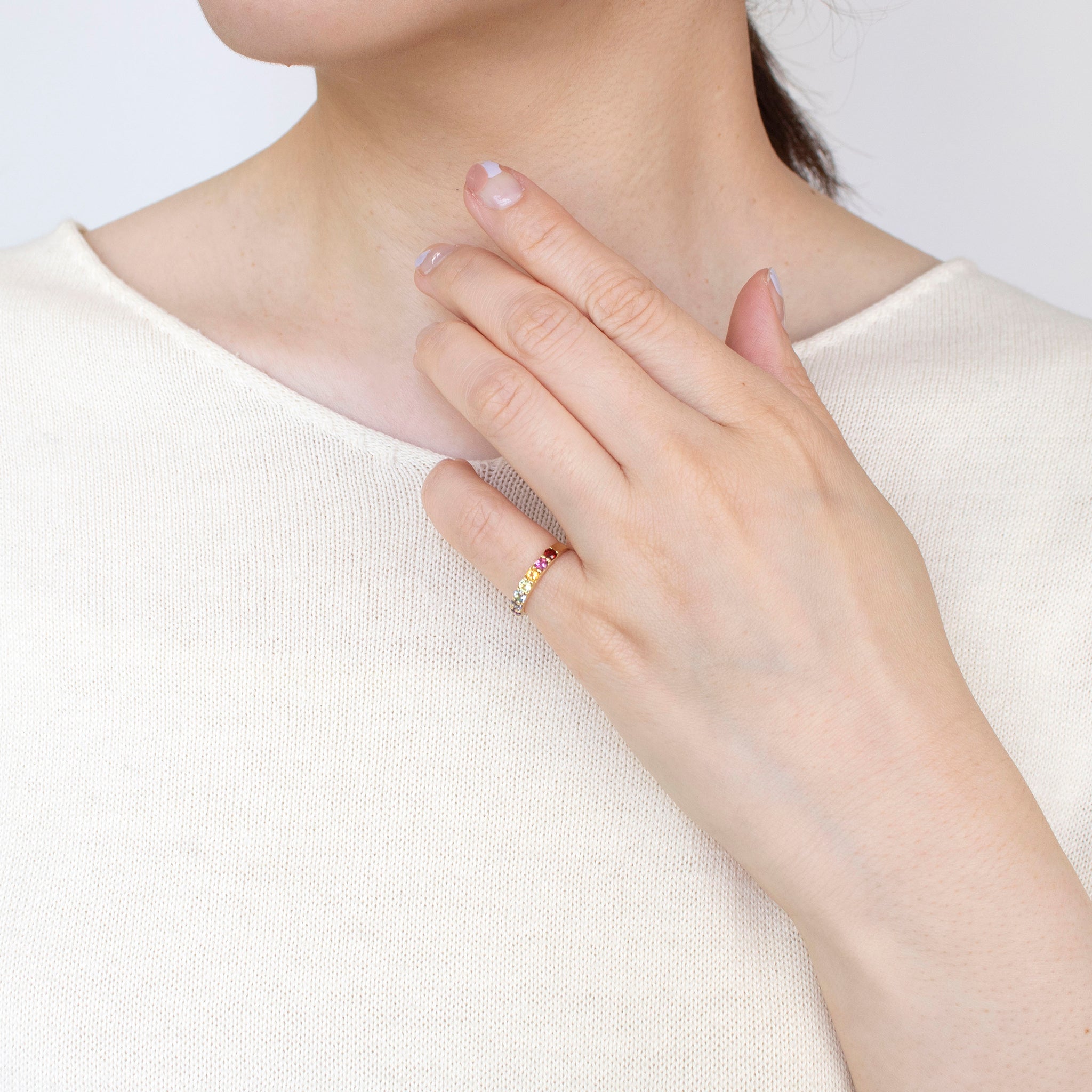 マルチカラー K18ピンキーリング《25H03104》