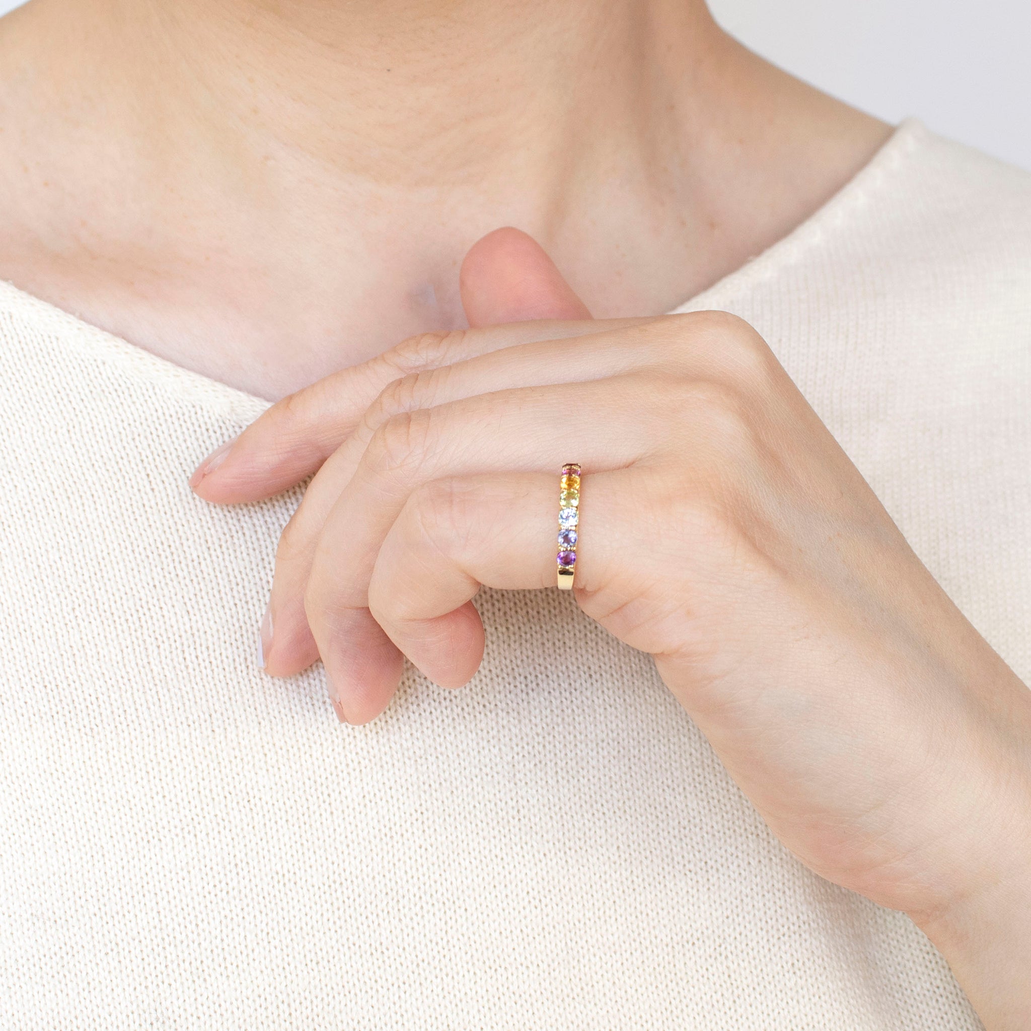 マルチカラー K18ピンキーリング《25H03104》