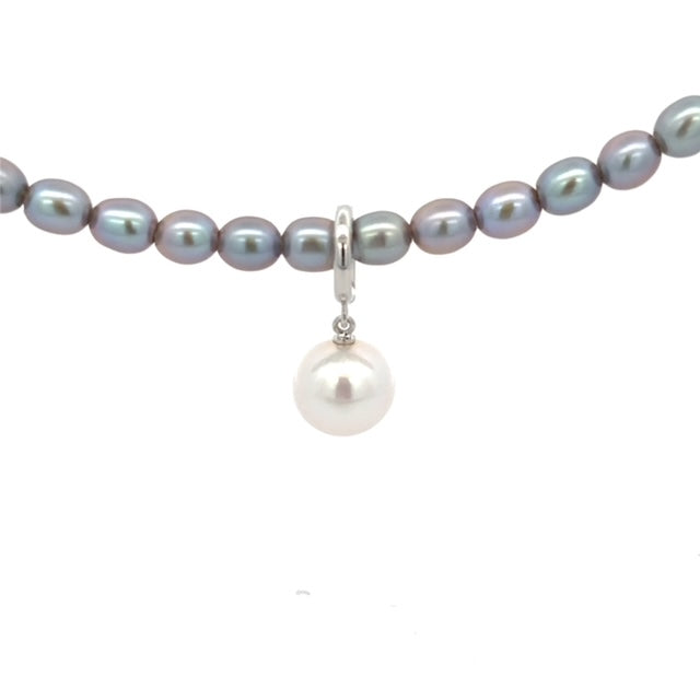 パール ネックレス&ペンダントップ3点セット(淡水真珠/ロング/80cm/6月誕生石)《25H03501》