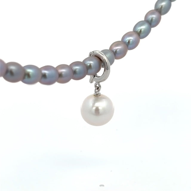 パール ネックレス&ペンダントップ3点セット(淡水真珠/ロング/80cm/6月誕生石)《25H03501》