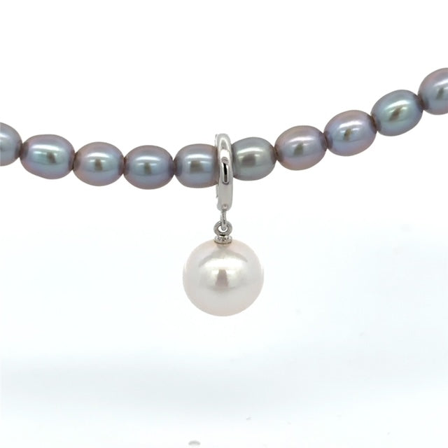 パール ネックレス&ペンダントップ3点セット(淡水真珠/ロング/80cm/6月誕生石)《25H03501》