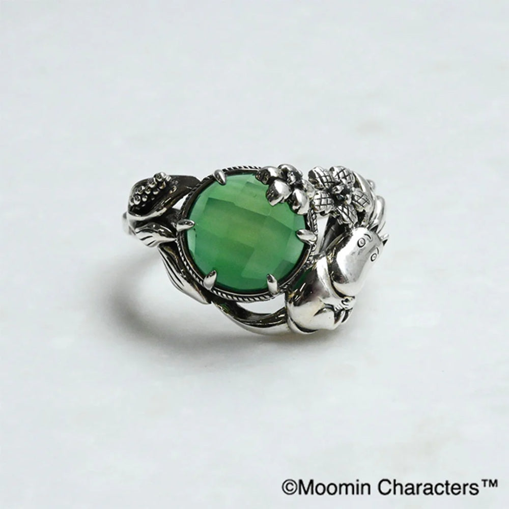 グリーンカルセドニー/ホワイトトパーズ シルバーリング(MOOMIN/ムーミン)《25H03602》