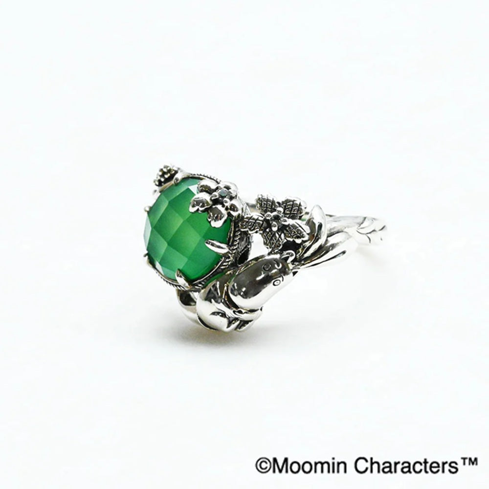 グリーンカルセドニー/ホワイトトパーズ シルバーリング(MOOMIN/ムーミン)《25H03602》