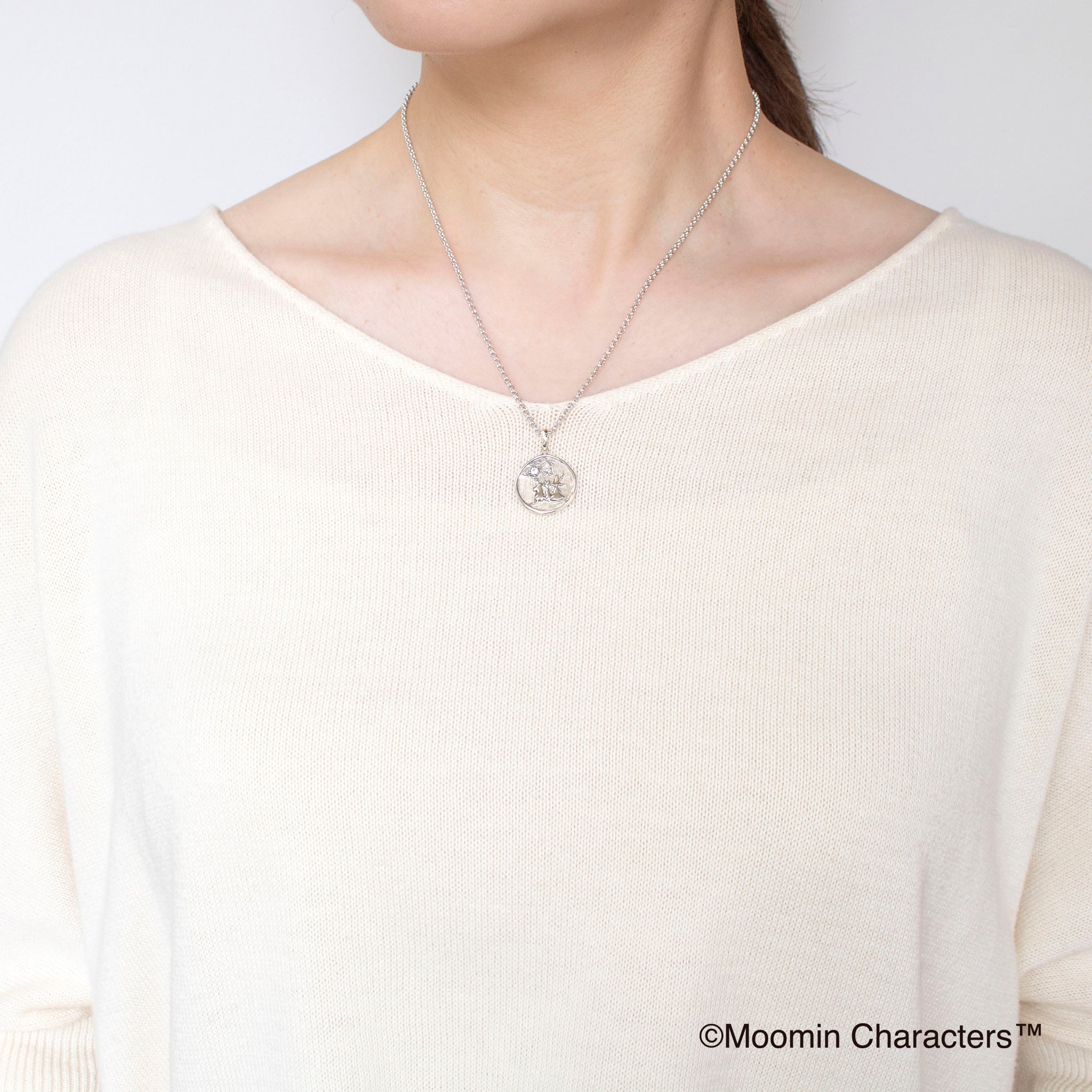 ホワイトトパーズ シルバーネックレス(MOOMIN/ムーミン/小説一作目 出版80周年記念)《25H03603》