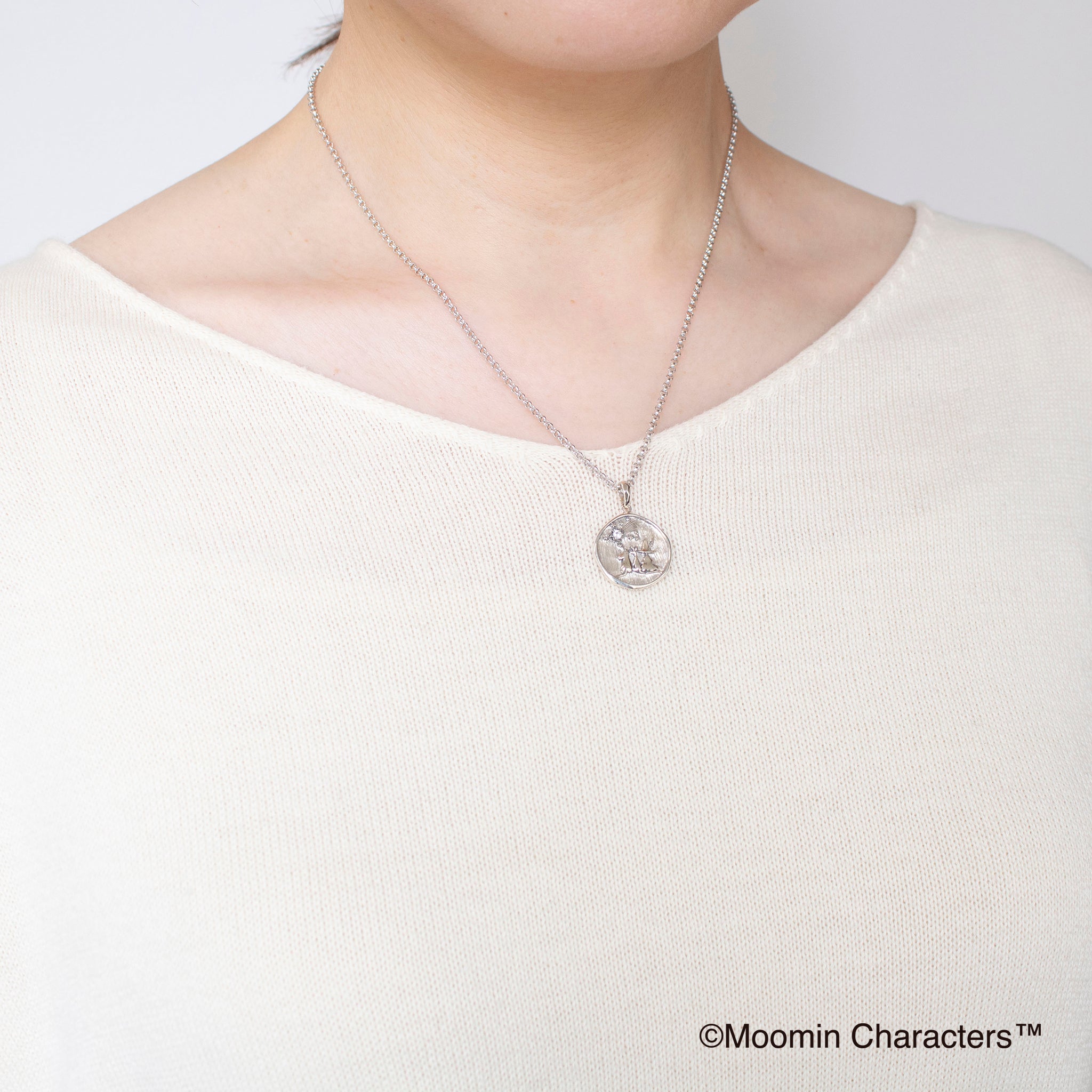ホワイトトパーズ シルバーネックレス(MOOMIN/ムーミン/小説一作目 出版80周年記念)《25H03603》
