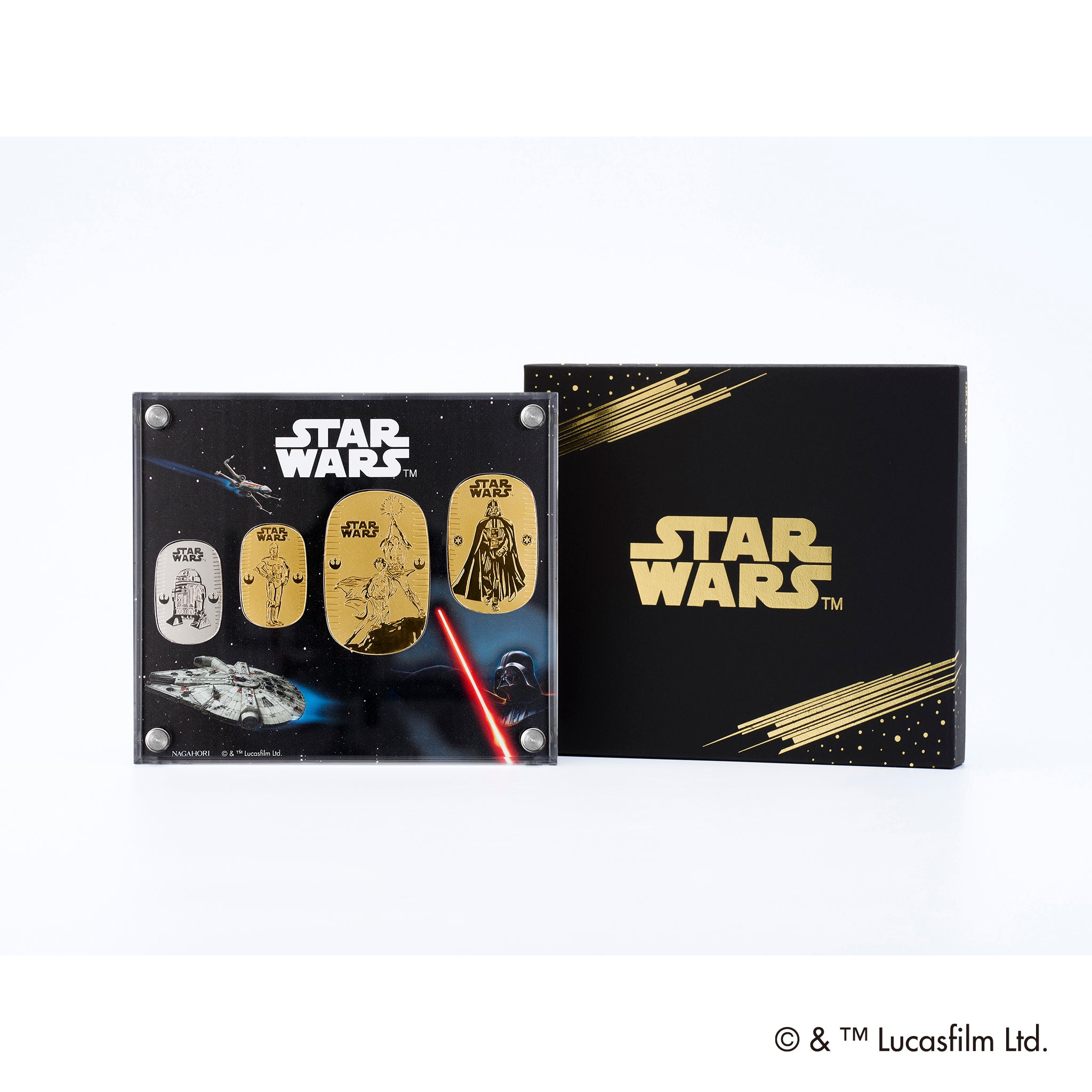 K24/PT999小判4枚セット(スター・ウォーズ公式ライセンス/純金・純プラチナ/10g・20g/造幣局品位刻印付)《25H04002》