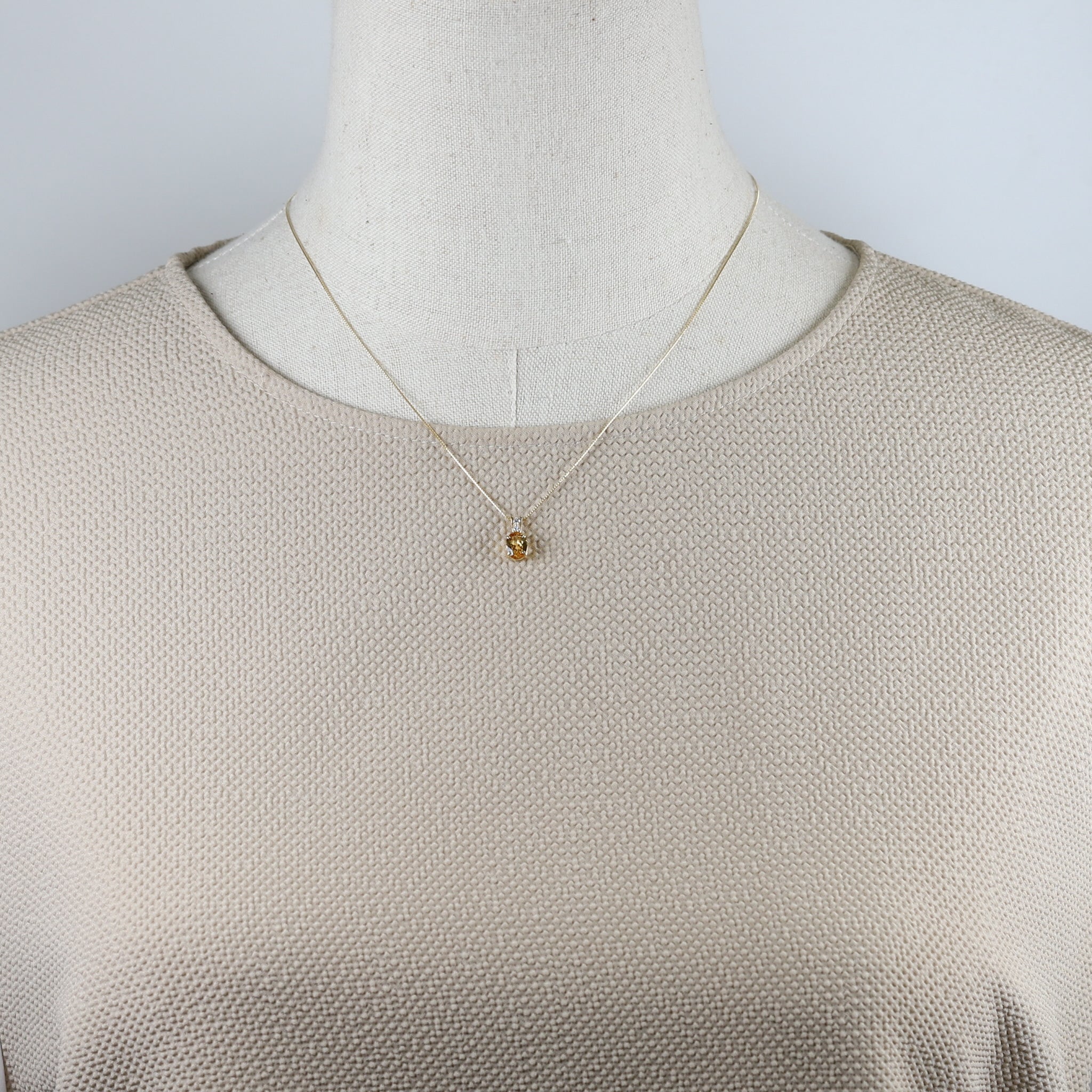 ガーネット/ダイヤモンド K18ネックレス(1月誕生石)《25N00305》