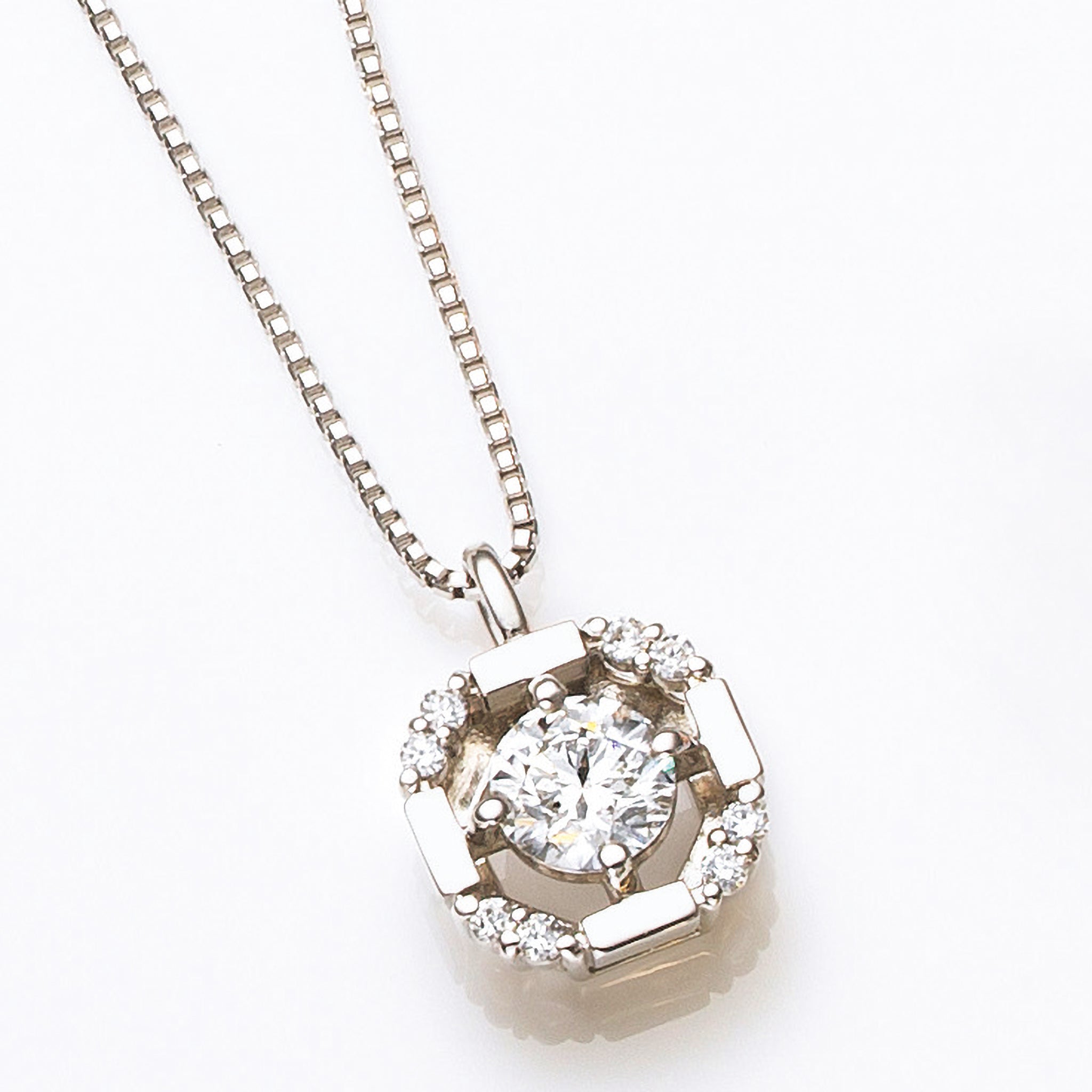 ダイヤモンド プラチナネックレス(0.2カラット/Dカラー/SIクラス/EX/4月誕生石/グレーディングレポート付)《25N00405》