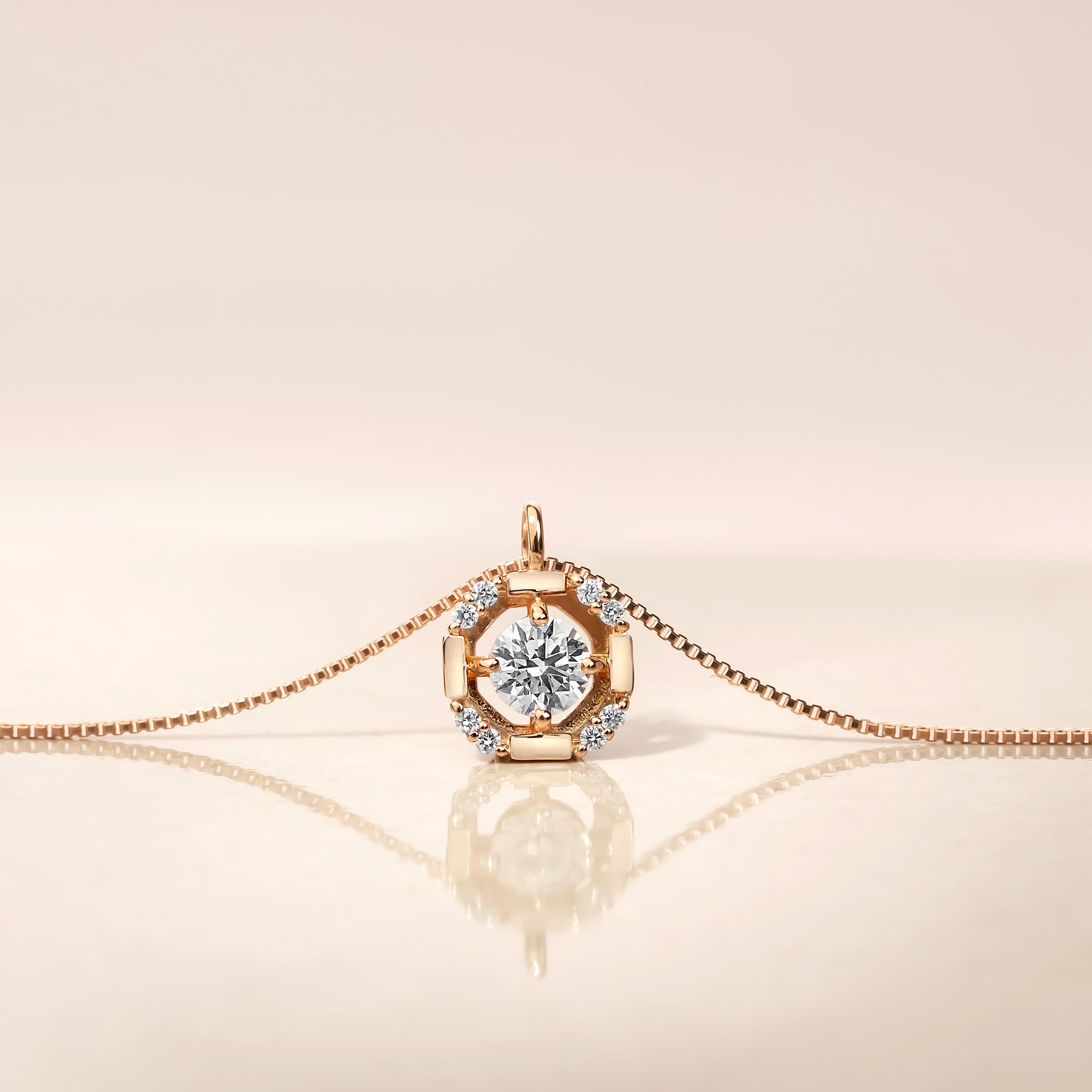 ダイヤモンド K18ネックレス(0.2カラット/Dカラー/SIクラス/EX/4月誕生石/グレーディングレポート付)《25N00406》