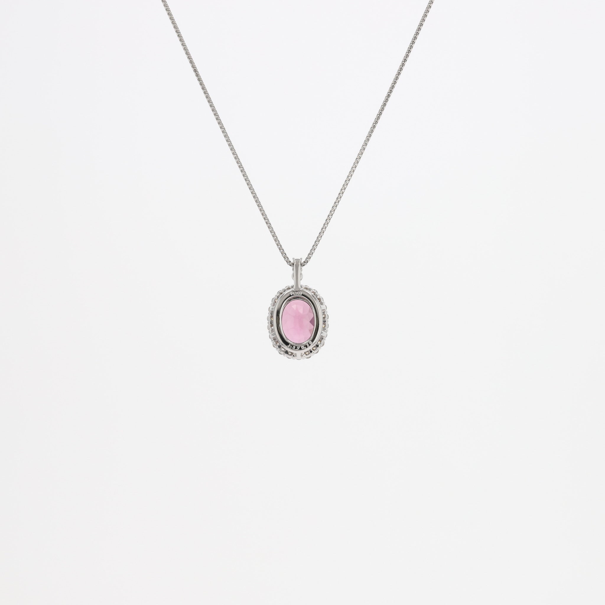 ガーネット/ダイヤモンド プラチナネックレス(1月誕生石)《25N00505》