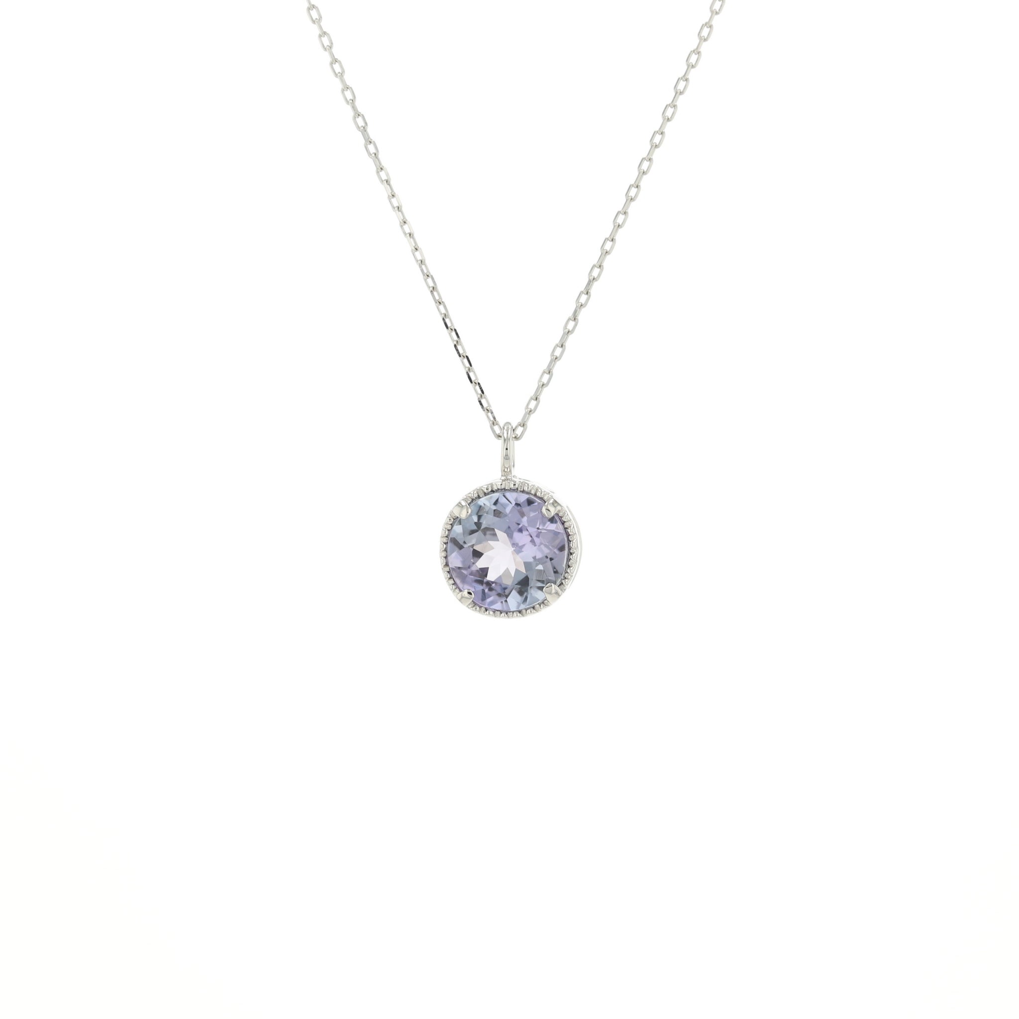 ゾイサイト/ダイヤモンド プラチナネックレス《25N00506》