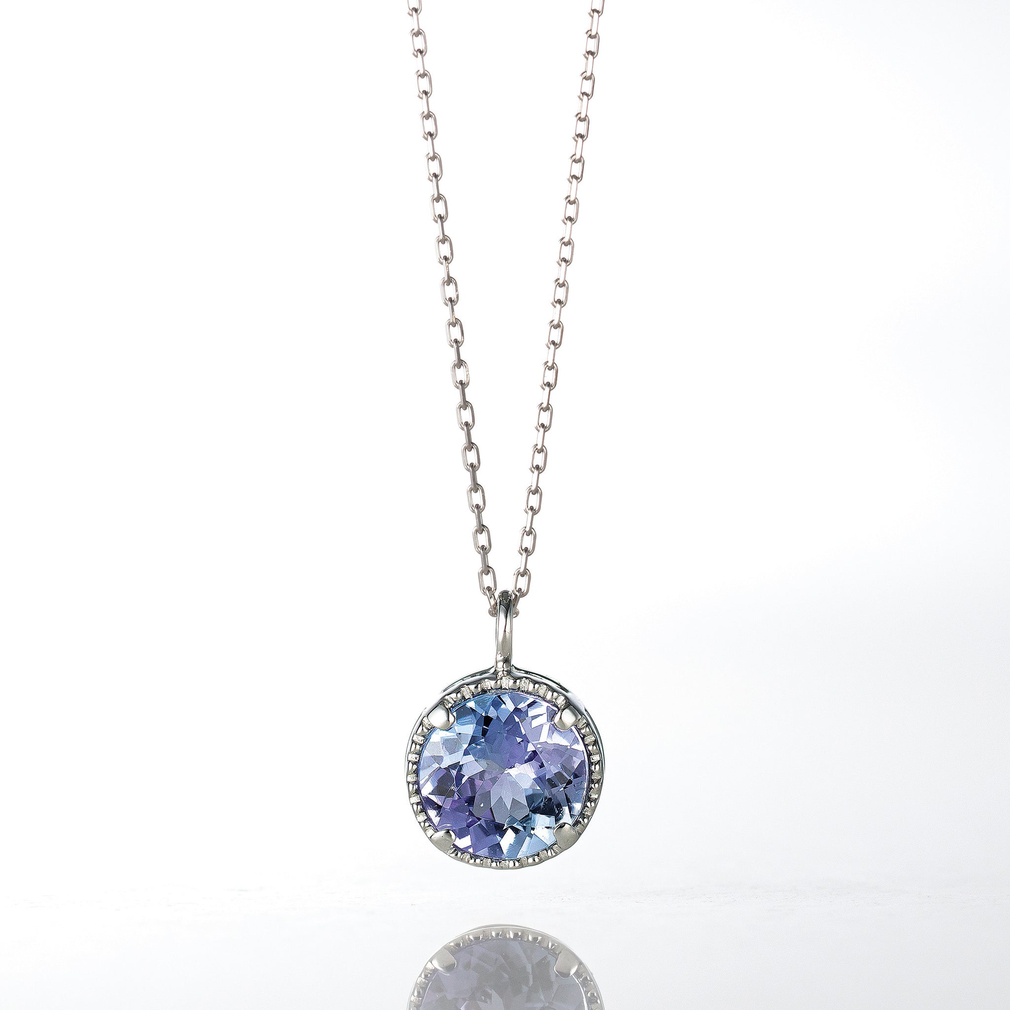 ゾイサイト/ダイヤモンド プラチナネックレス《25N00506》