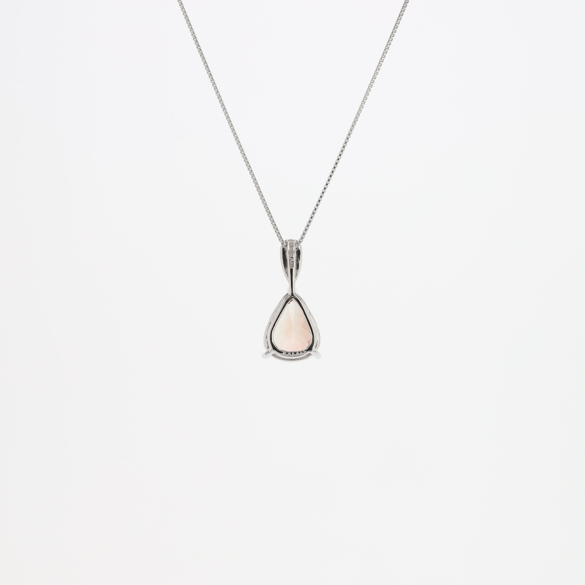 ラブラドライト/ダイヤモンド プラチナネックレス(ペアシェイプ/鑑別書付)《25N00507》