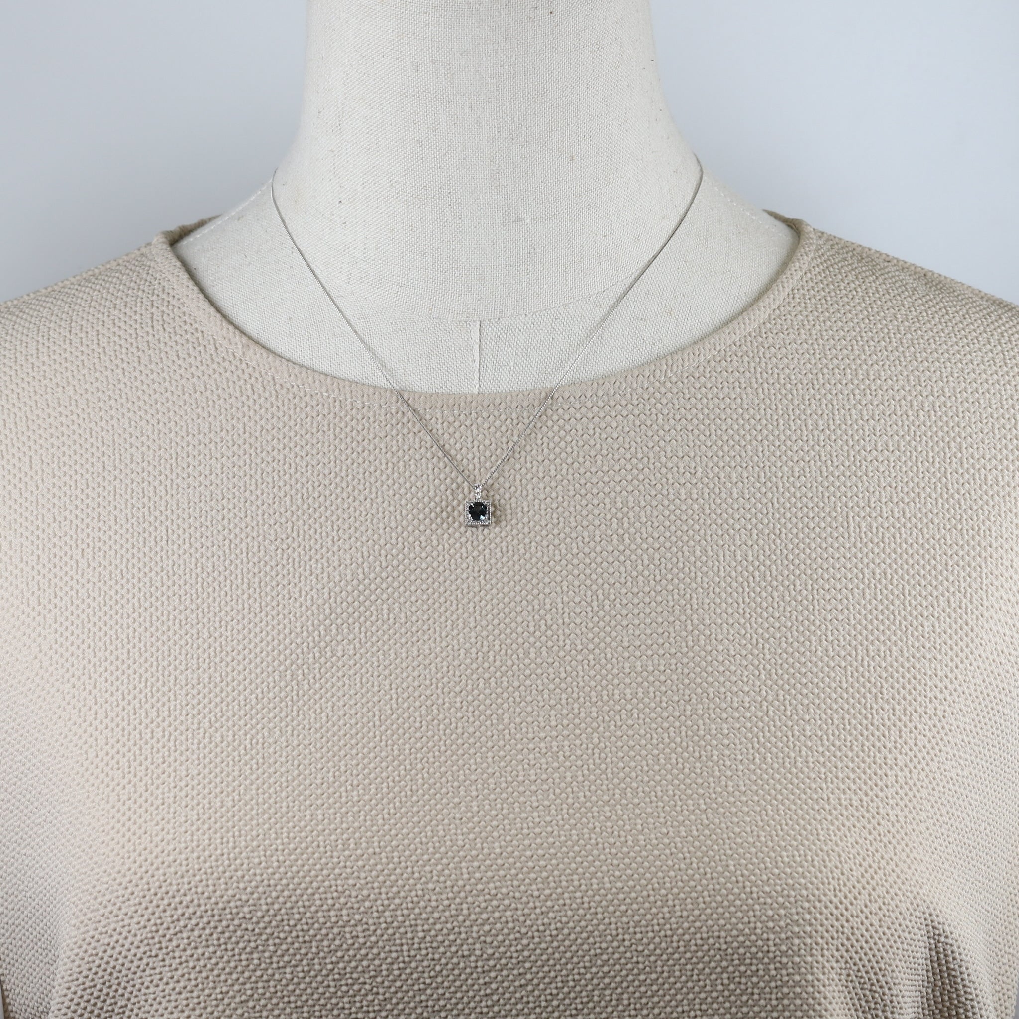 スピネル/ダイヤモンド プラチナネックレス(8月誕生石)《25N00701》