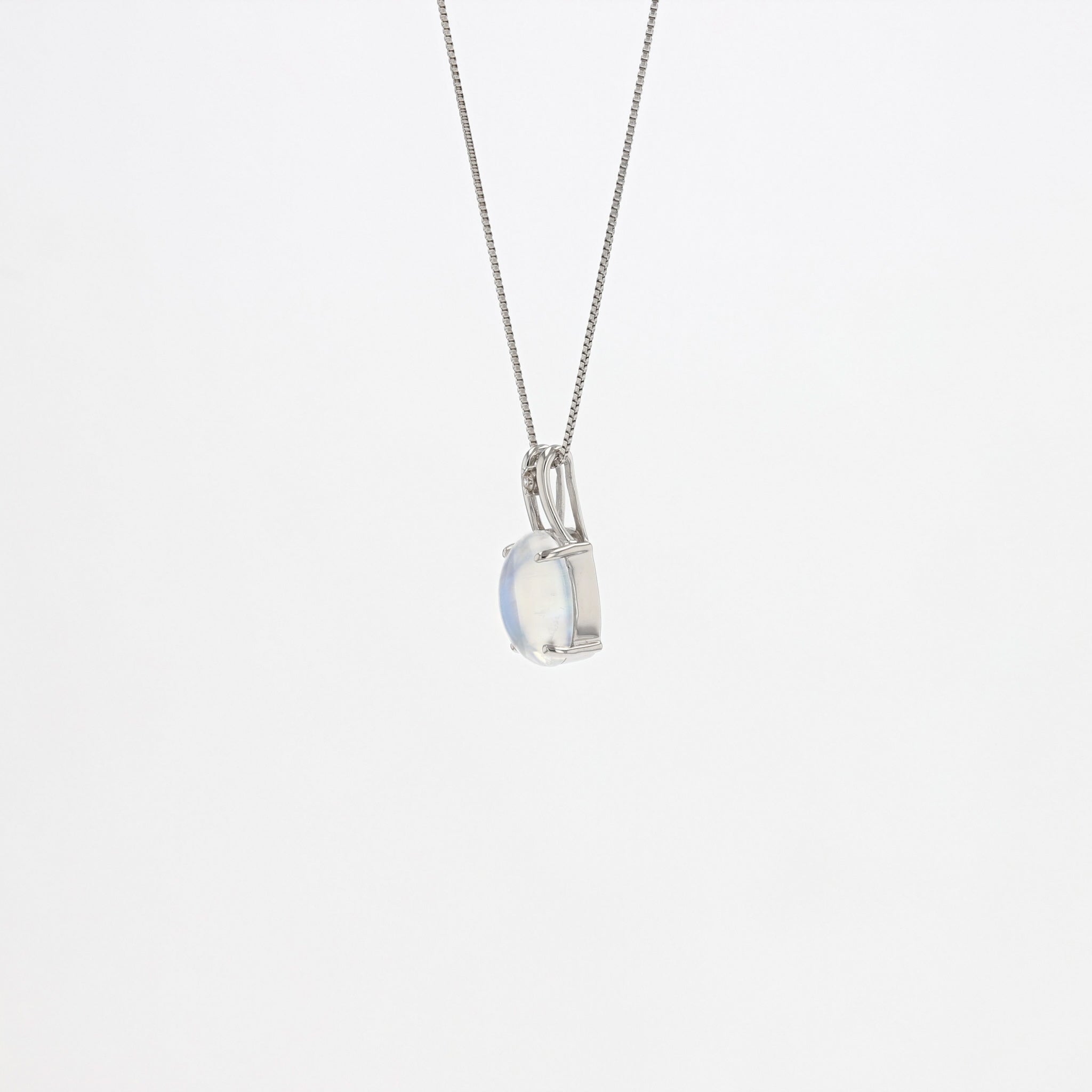 アンデシンラブラドライト/ダイヤモンド プラチナネックレス《25N00706》