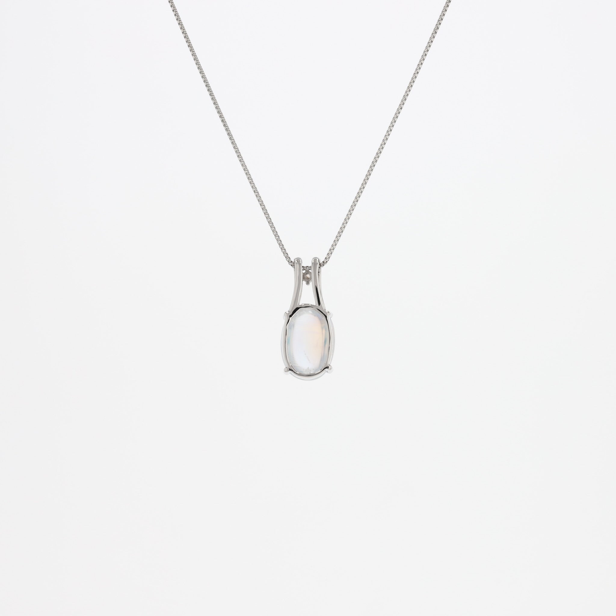 アンデシンラブラドライト/ダイヤモンド プラチナネックレス《25N00706》