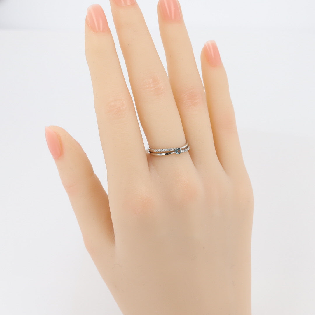 アレキサンドライト/ダイヤモンド プラチナリング(6月誕生石)《25N00707》