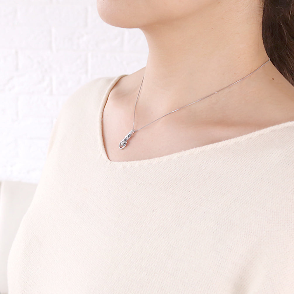 アレキサンドライト/ダイヤモンド プラチナネックレス(6月誕生石/鑑別書付)《25N00708》