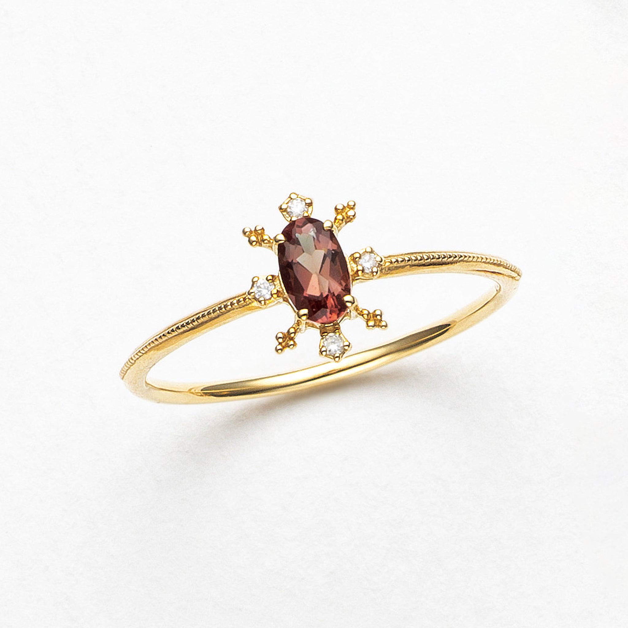 アンデシン/ダイヤモンド K18リング《25N00801》