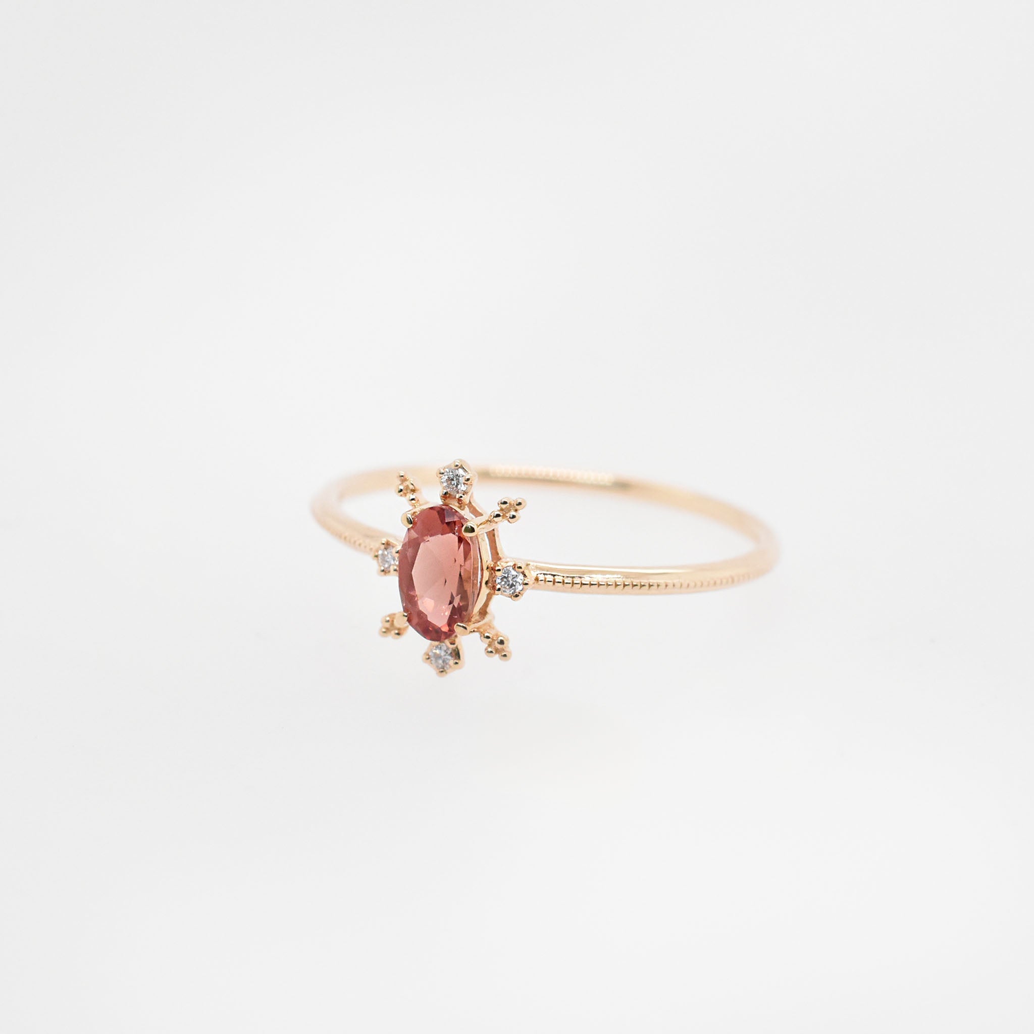 アンデシン/ダイヤモンド K18リング《25N00801》