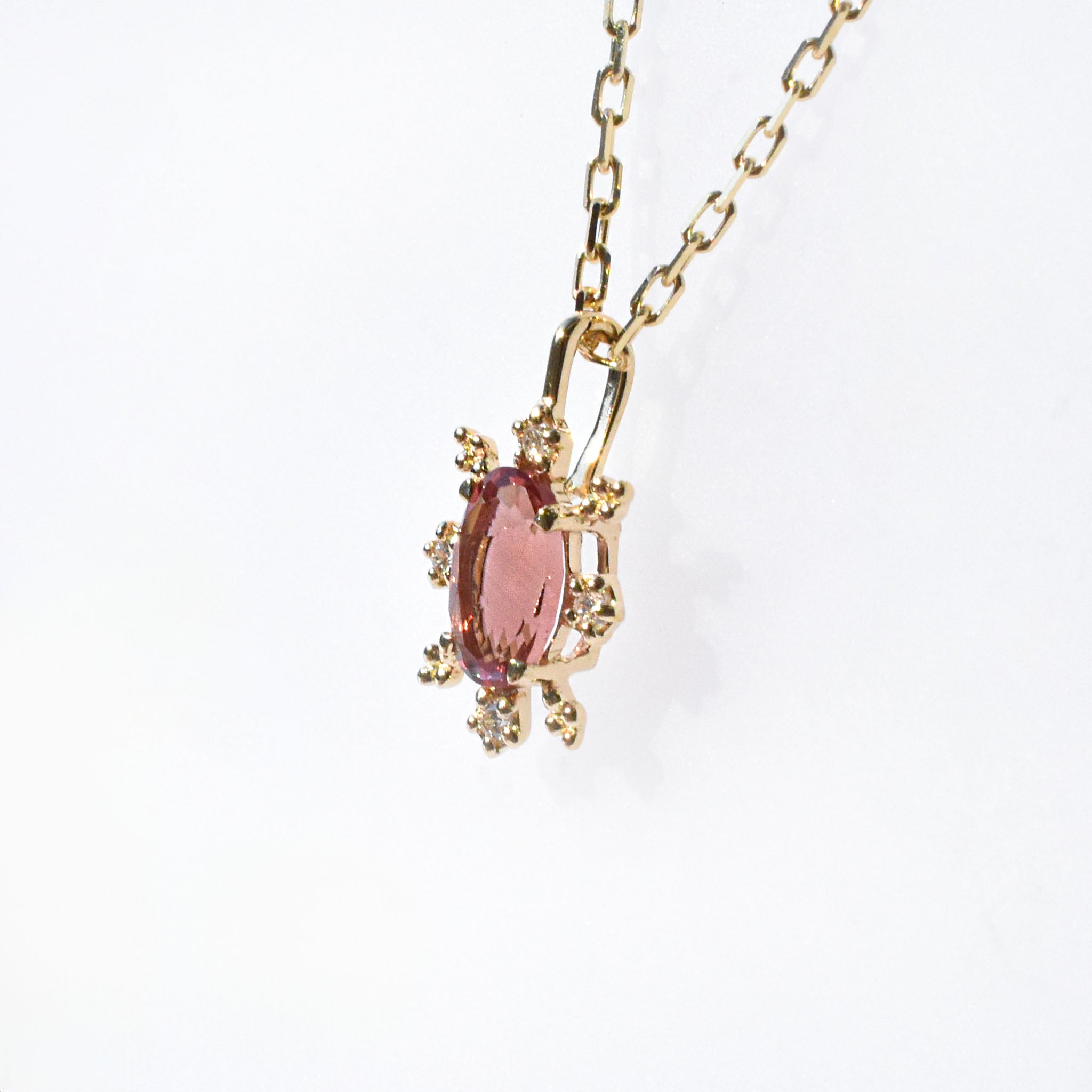 アンデシン/ダイヤモンド K18ネックレス《25N00802》