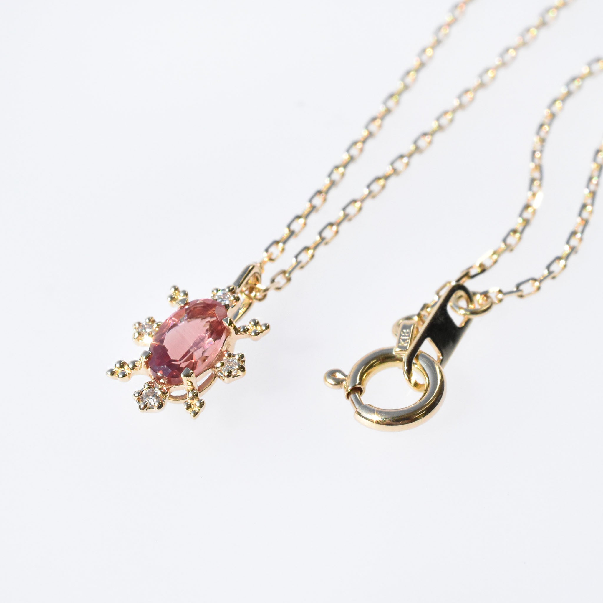 アンデシン/ダイヤモンド K18ネックレス《25N00802》