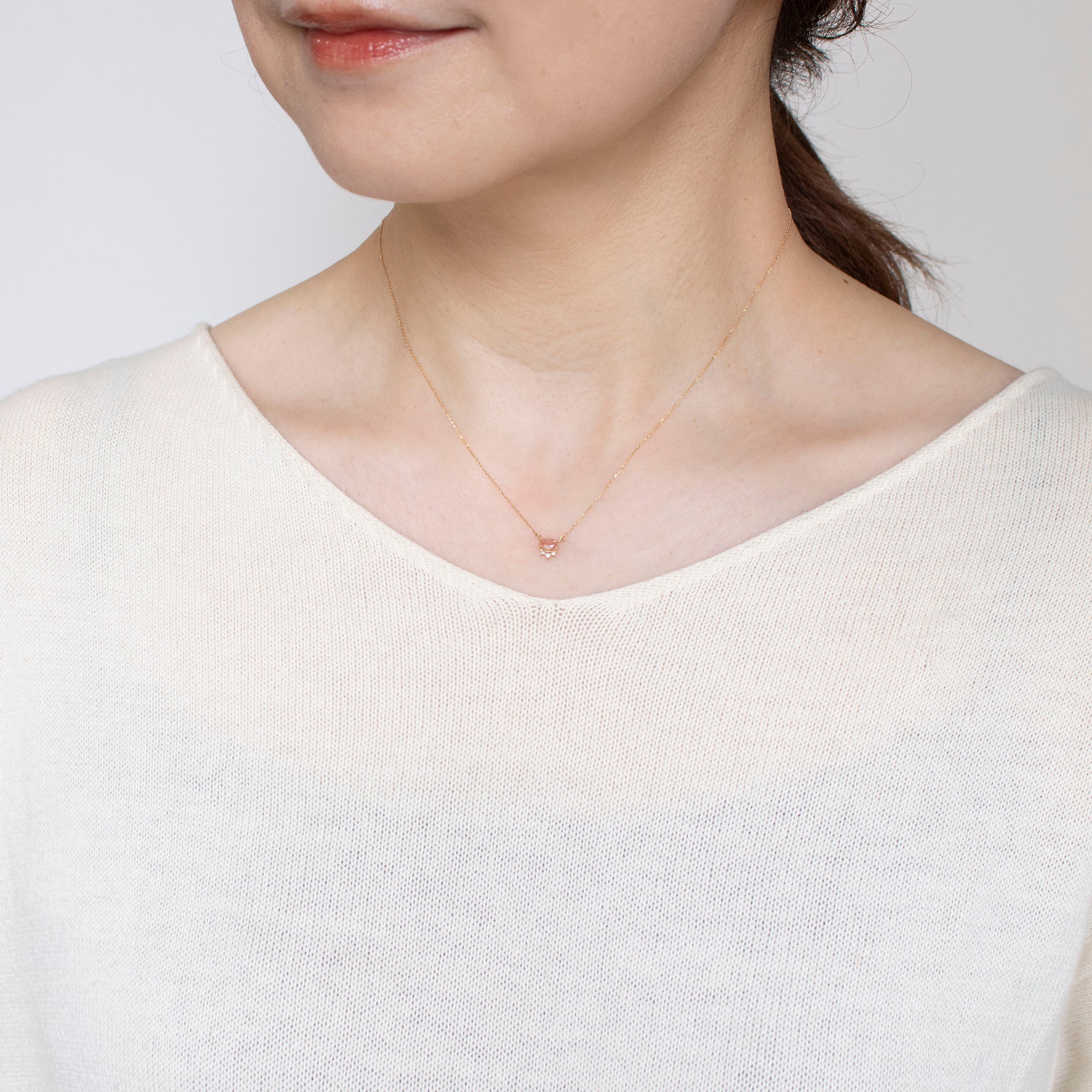 アンデシン/ダイヤモンド K18ネックレス《25N00803》