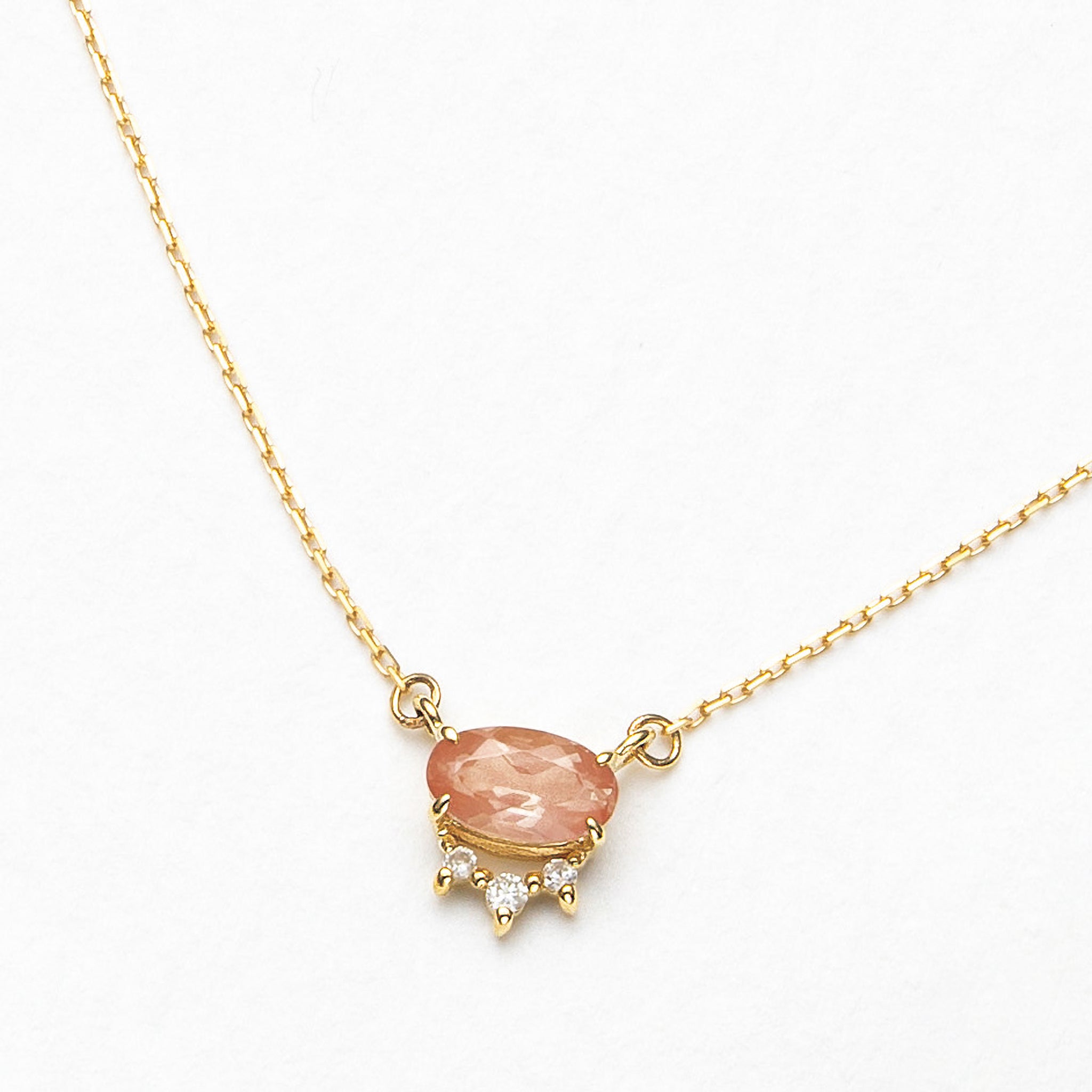 アンデシン/ダイヤモンド K18ネックレス《25N00803》