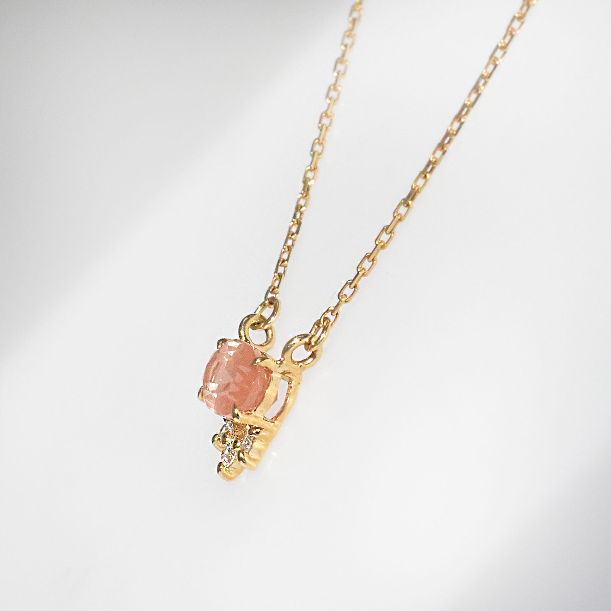 アンデシン/ダイヤモンド K18ネックレス《25N00803》