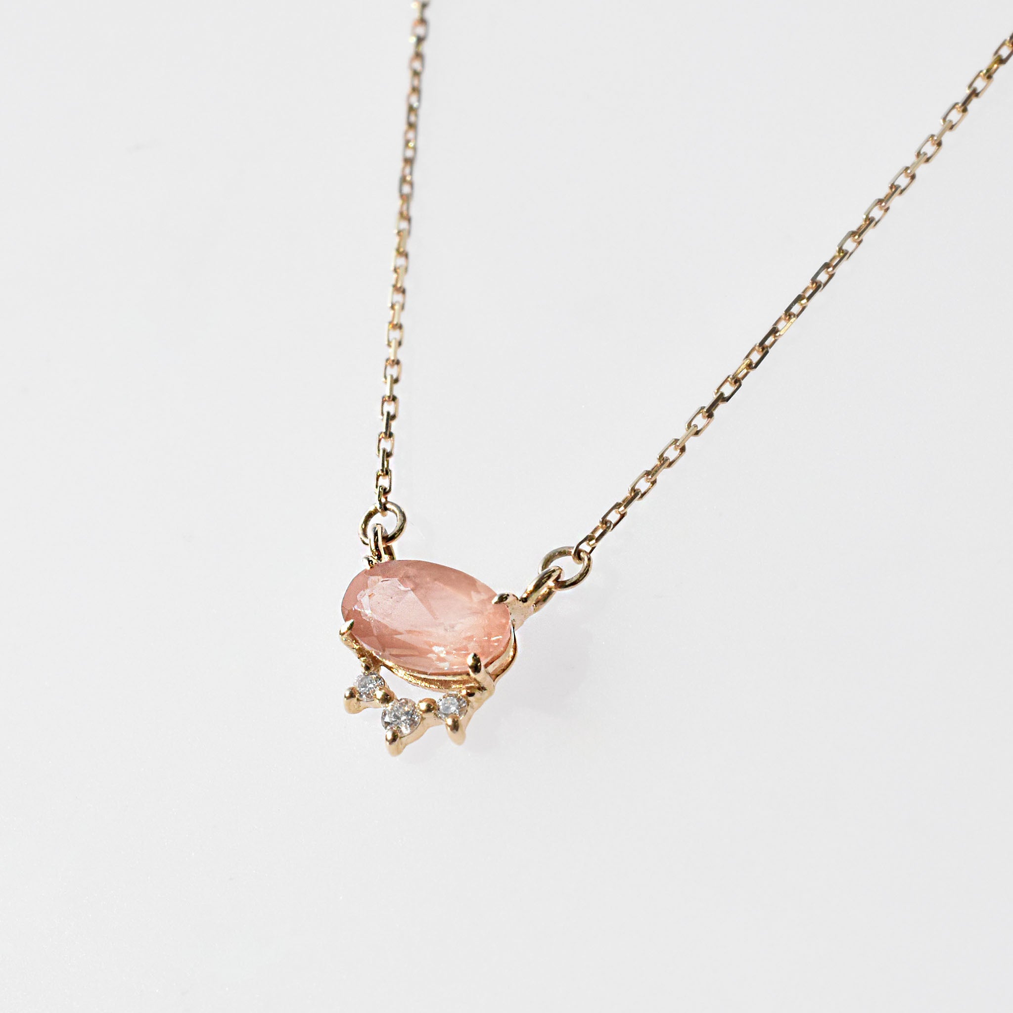 アンデシン/ダイヤモンド K18ネックレス《25N00803》