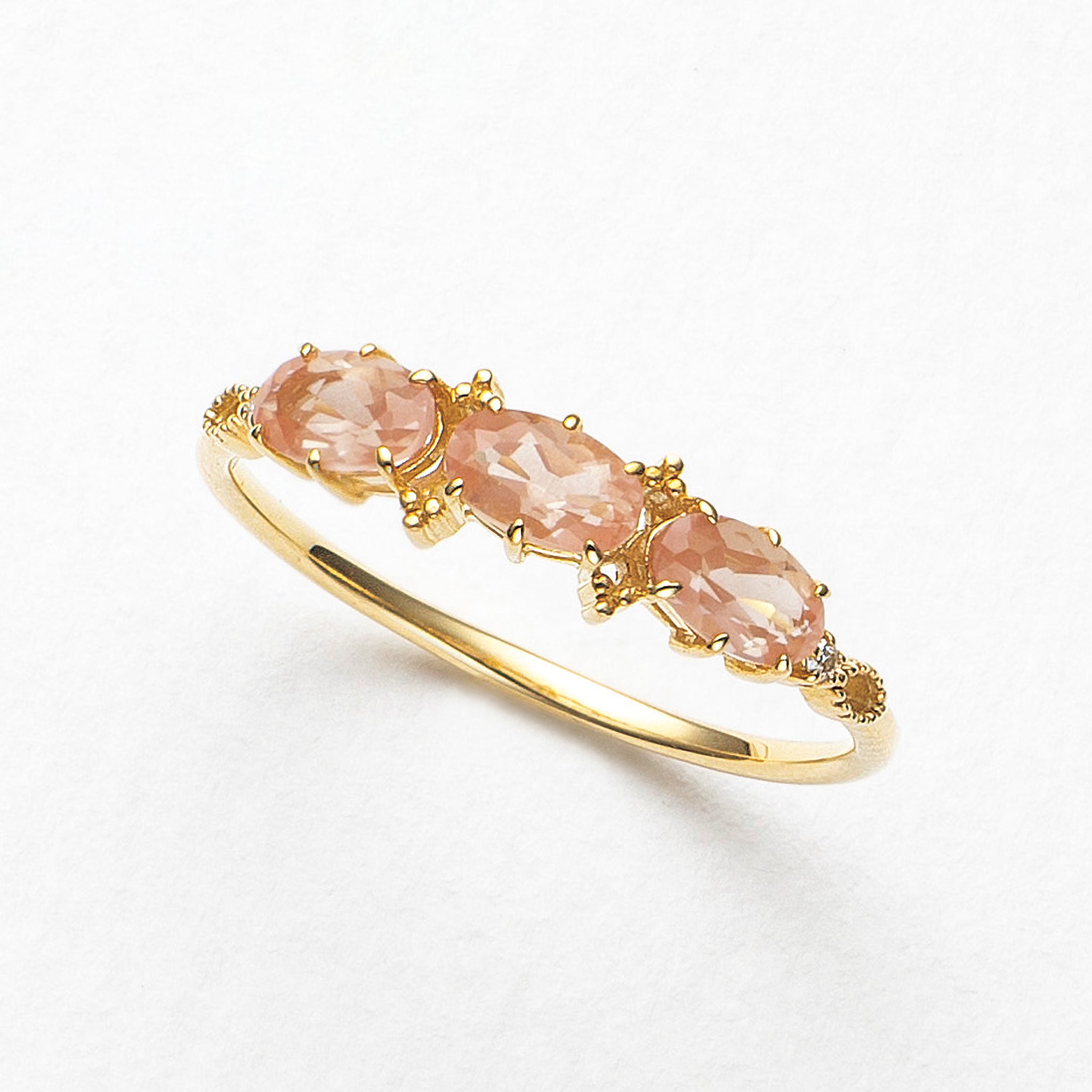 アンデシン/ダイヤモンド K18リング《25N00804》