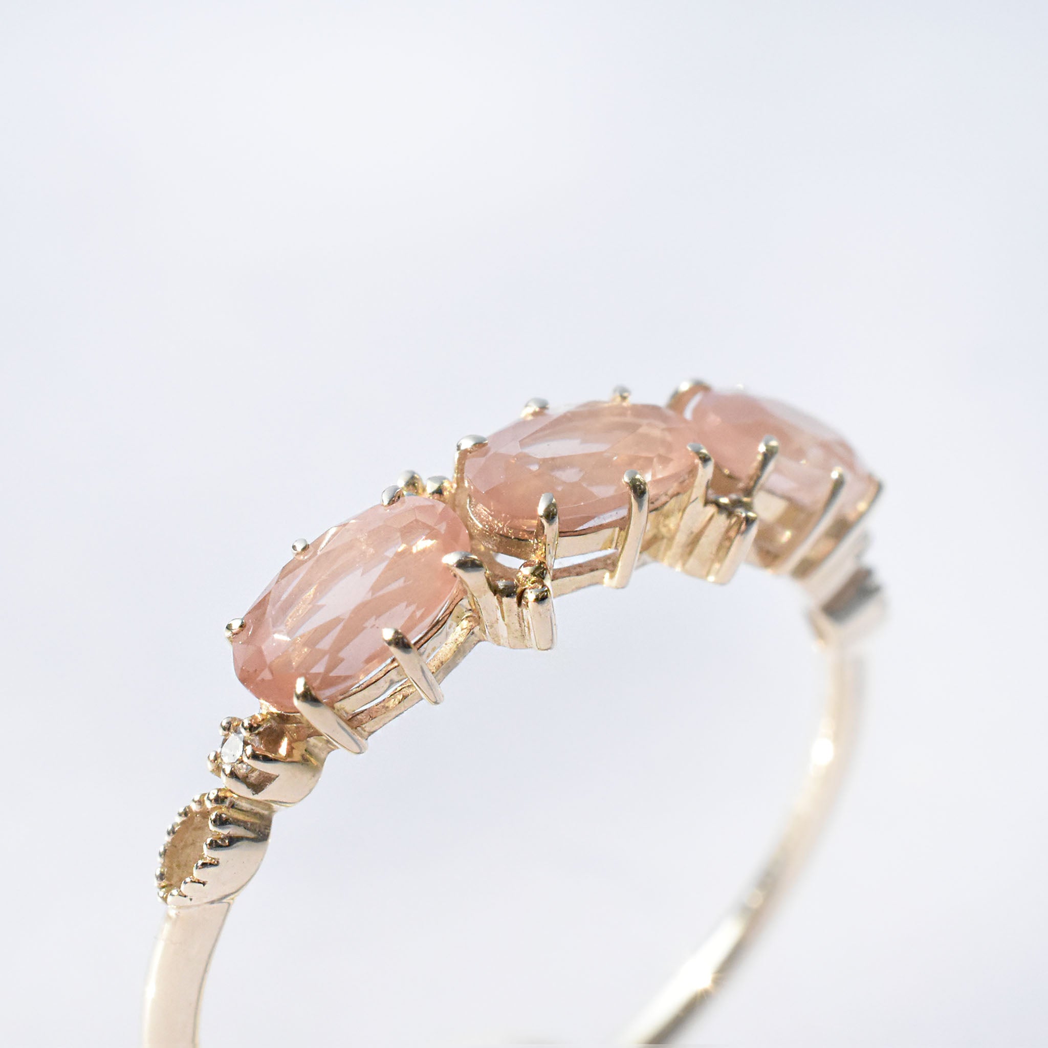 アンデシン/ダイヤモンド K18リング《25N00804》