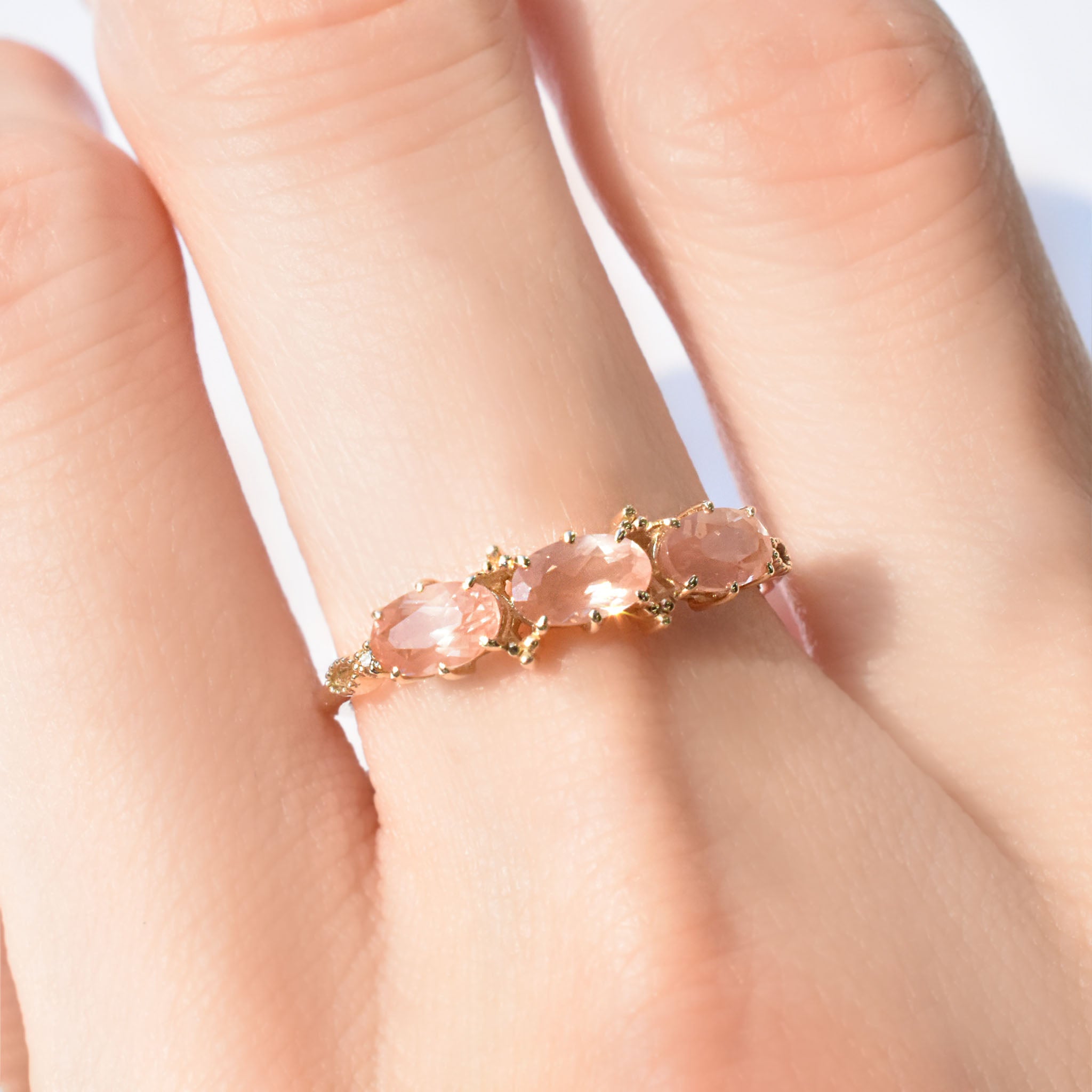 アンデシン/ダイヤモンド K18リング《25N00804》