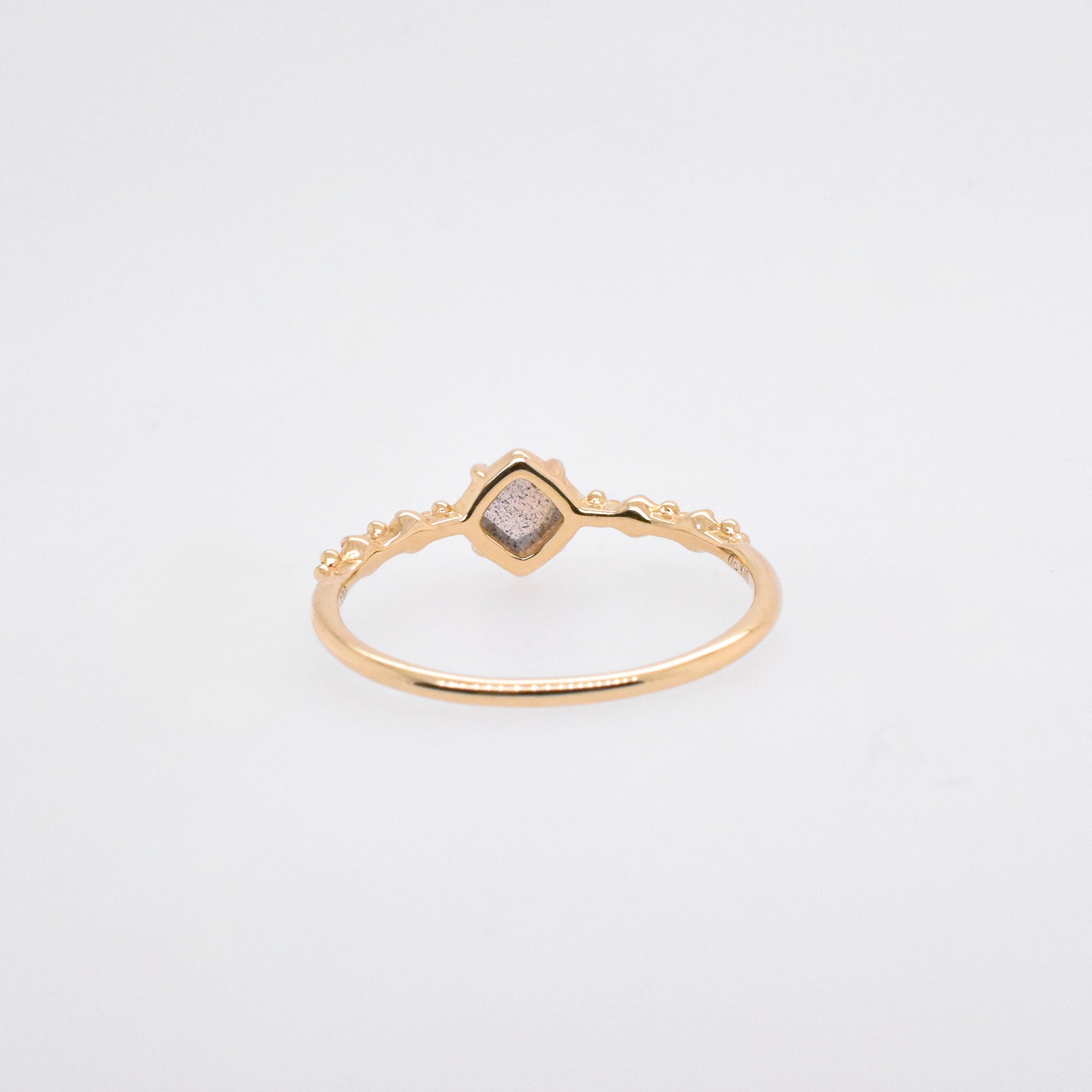 ラブラドライト/ダイヤモンド K18リング《25N00805》