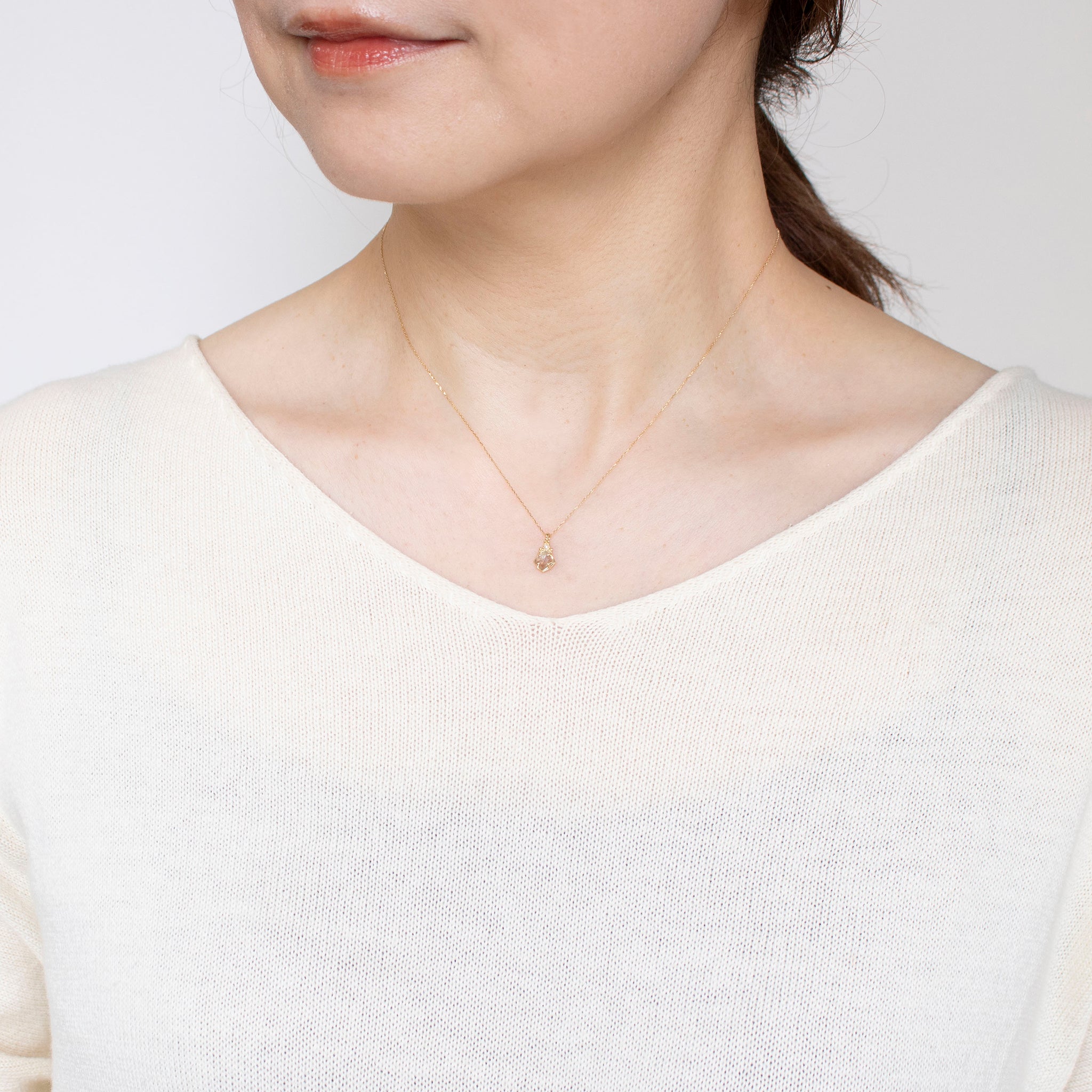 ラブラドライト/ダイヤモンド K18ネックレス《25N00806》