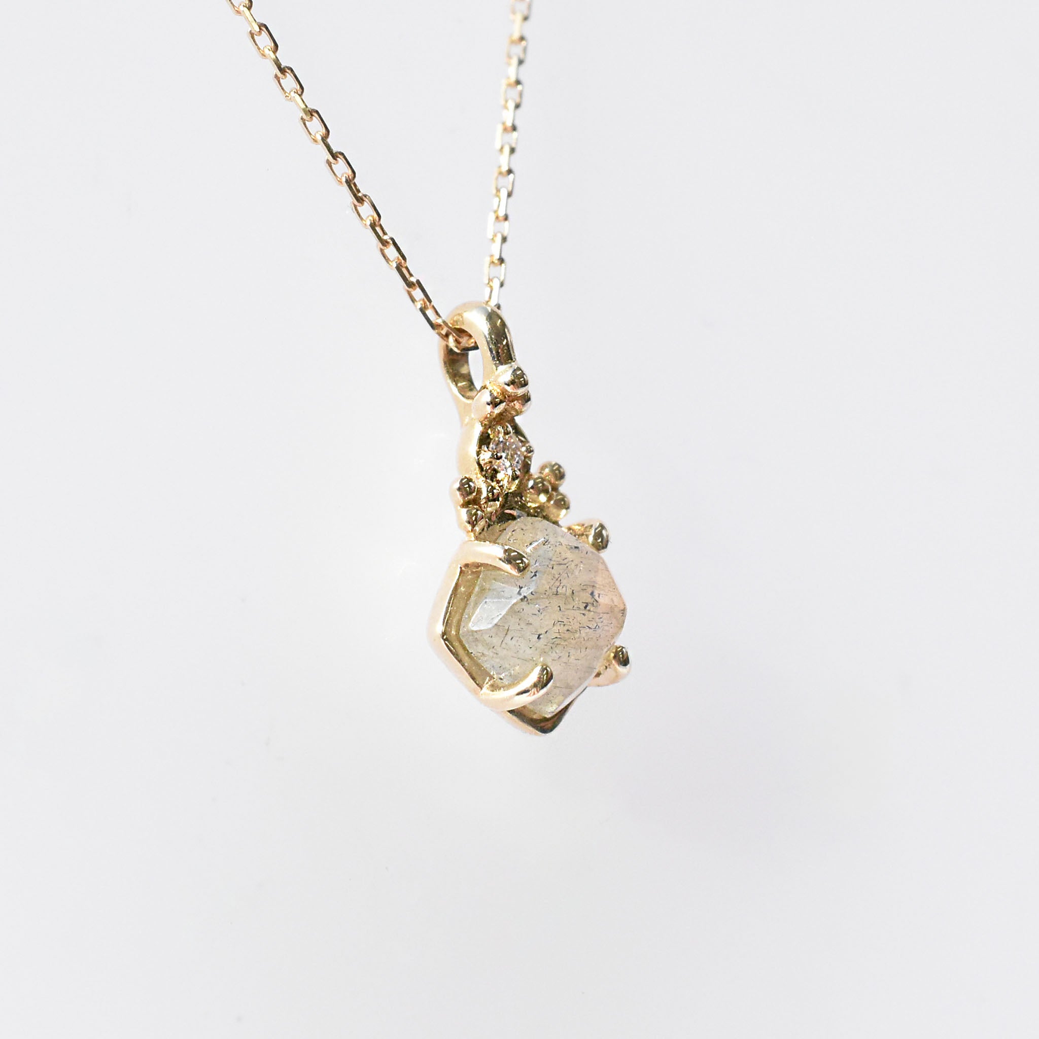 ラブラドライト/ダイヤモンド K18ネックレス《25N00806》