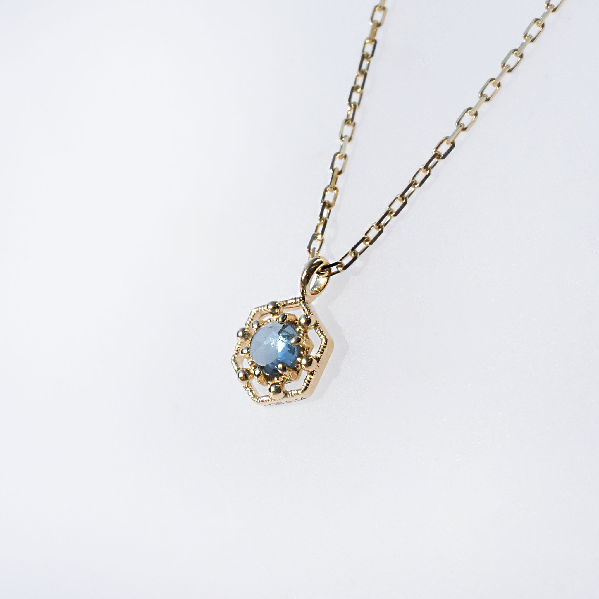 ブルートパーズ K18ネックレス(11月誕生石《25N00809》