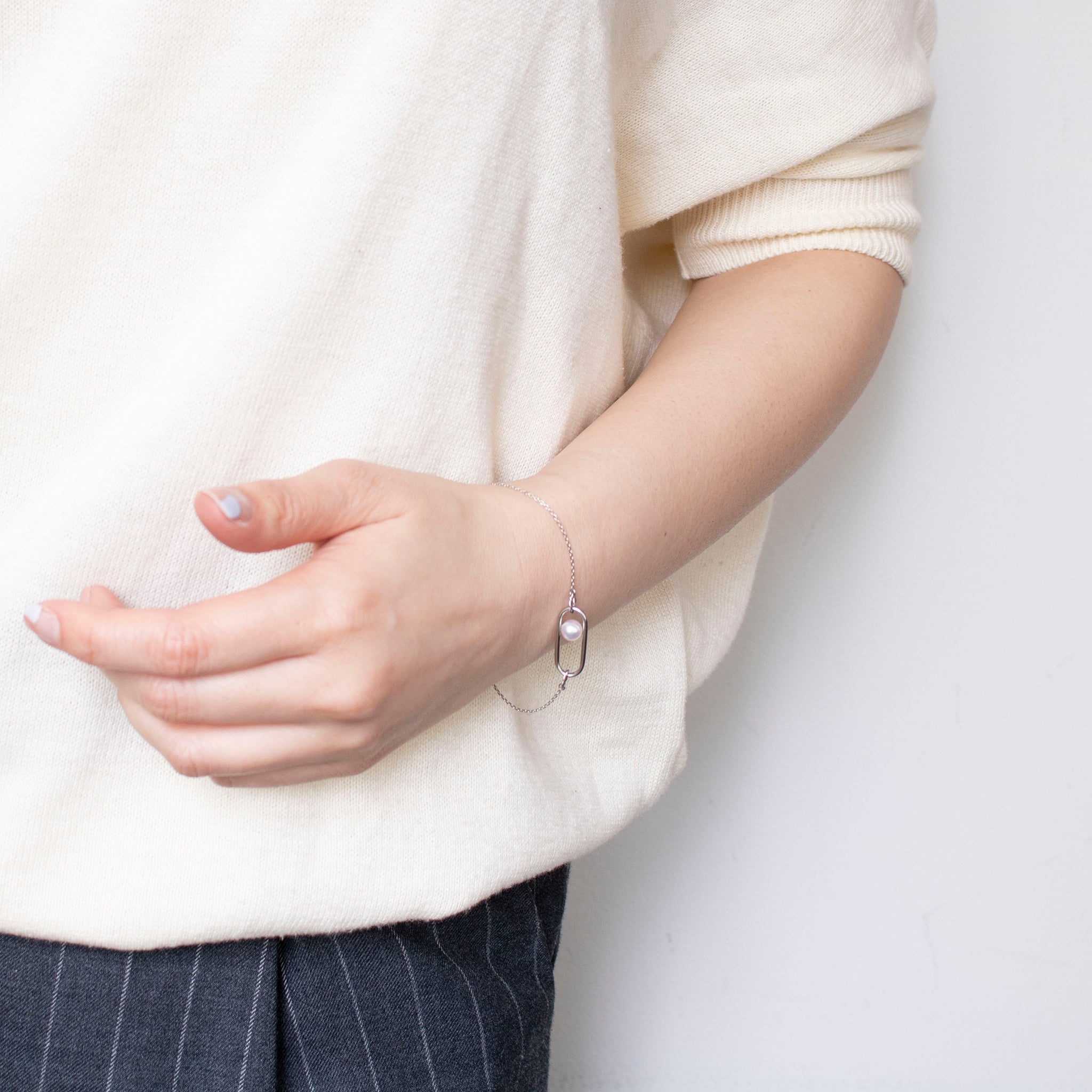 パール プラチナブレスレット(アコヤ真珠/5.5mm/6月誕生石)《25N01002》