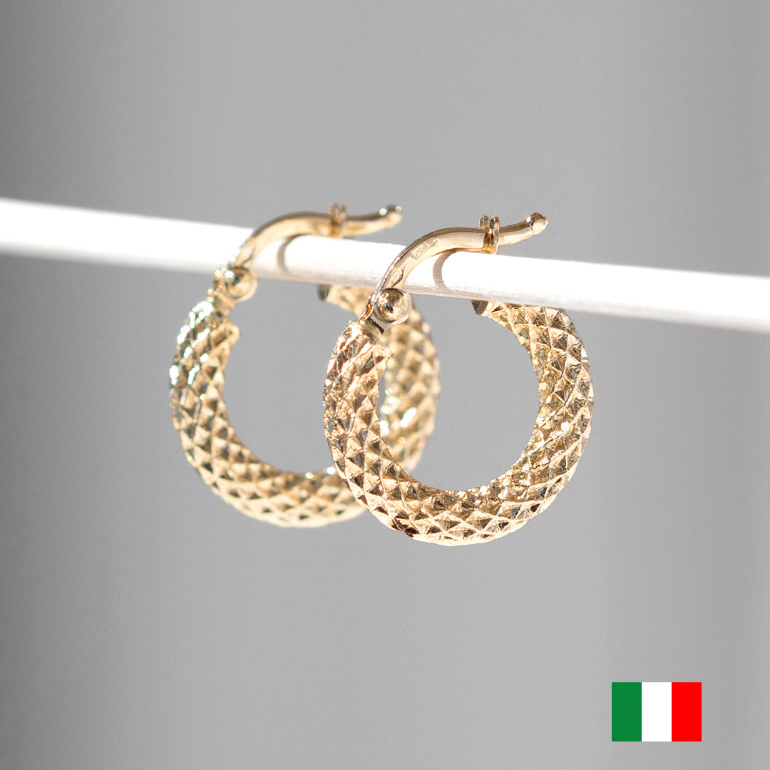 K18ピアス(フープ/イタリア製)《25N01202》