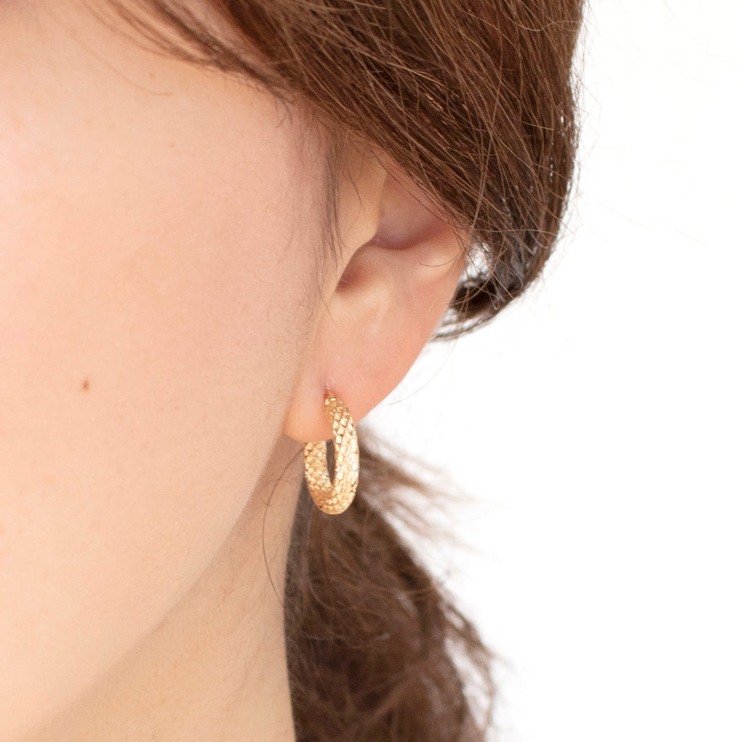 K18ピアス(フープ/イタリア製)《25N01202》