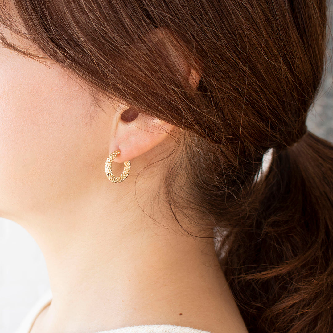 K18ピアス(フープ/イタリア製)《25N01202》