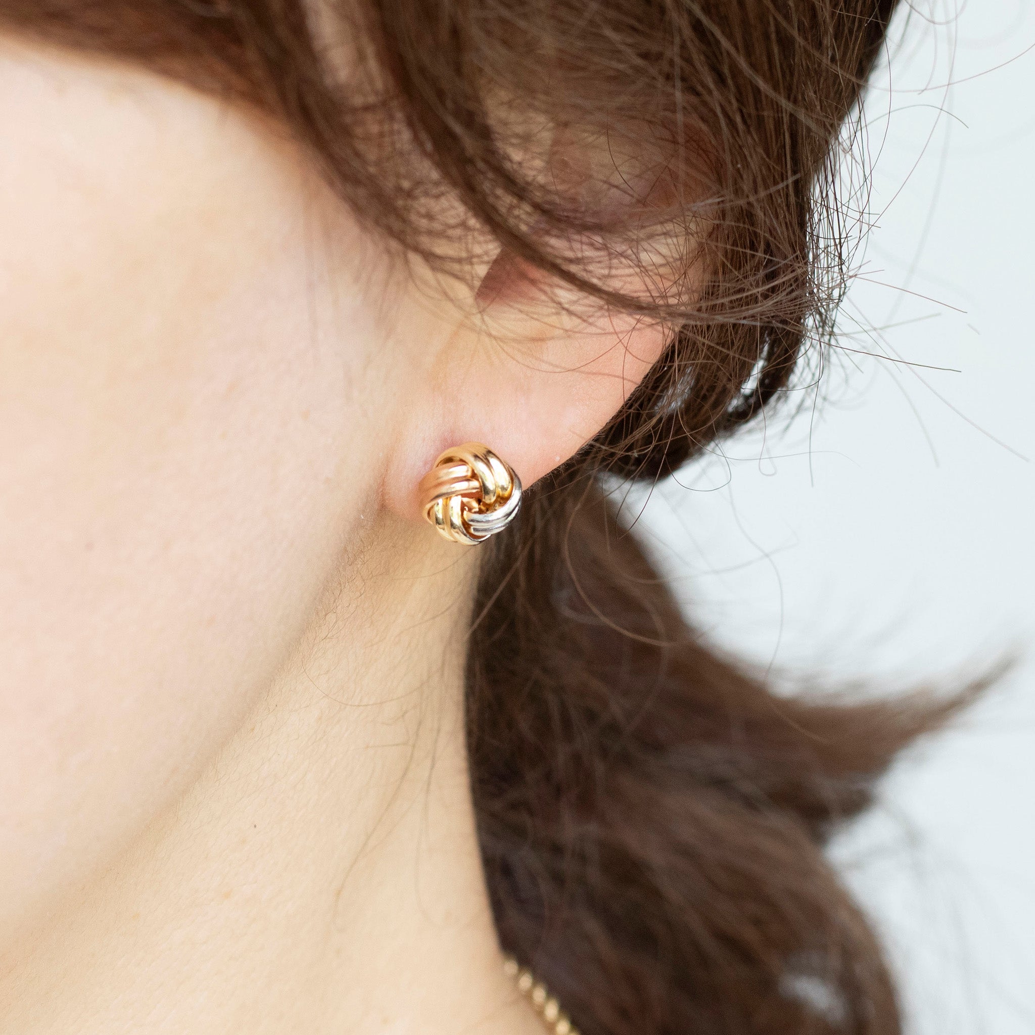 K18ピアス(スリーカラー/イタリア製)《25N01205》