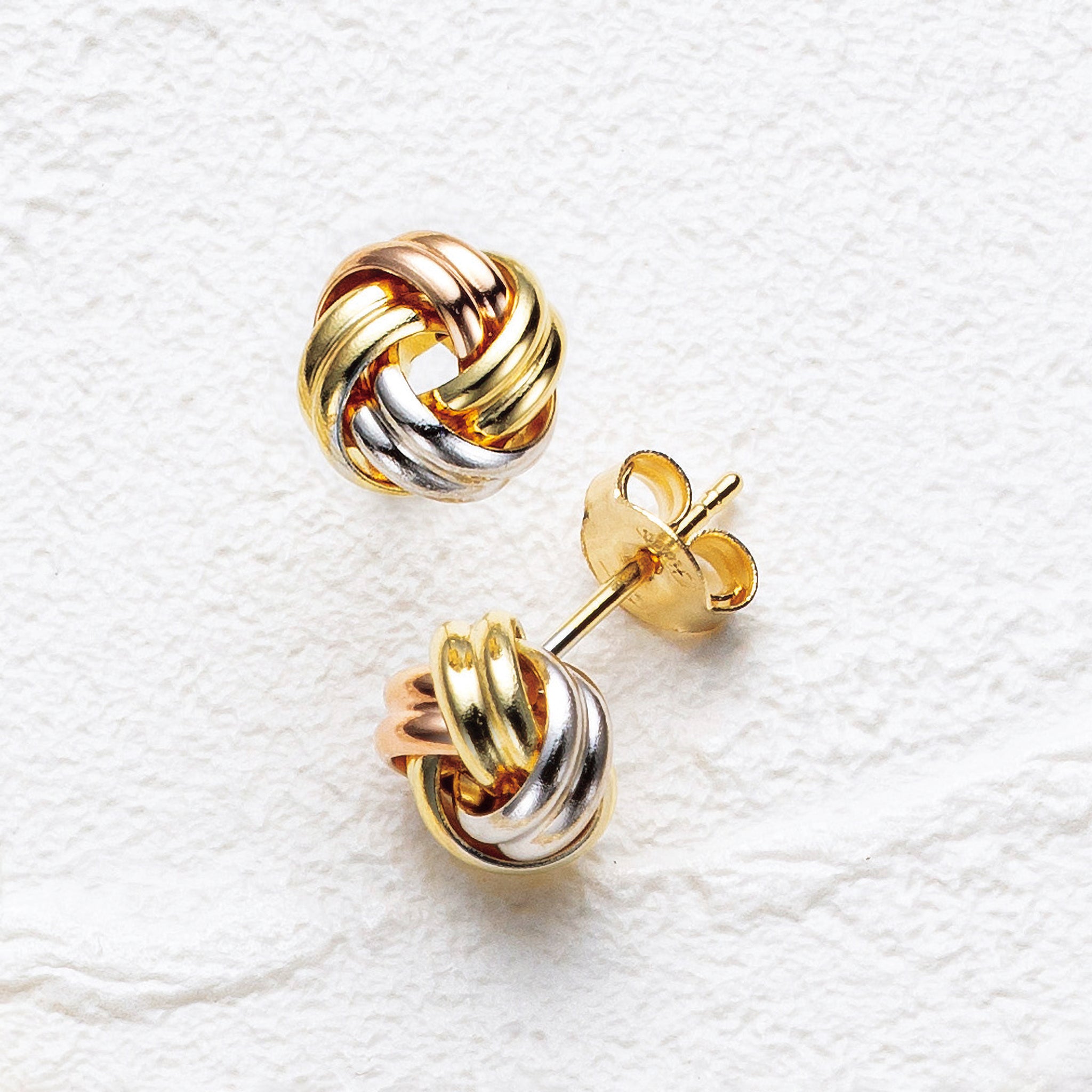 K18ピアス(スリーカラー/イタリア製)《25N01205》