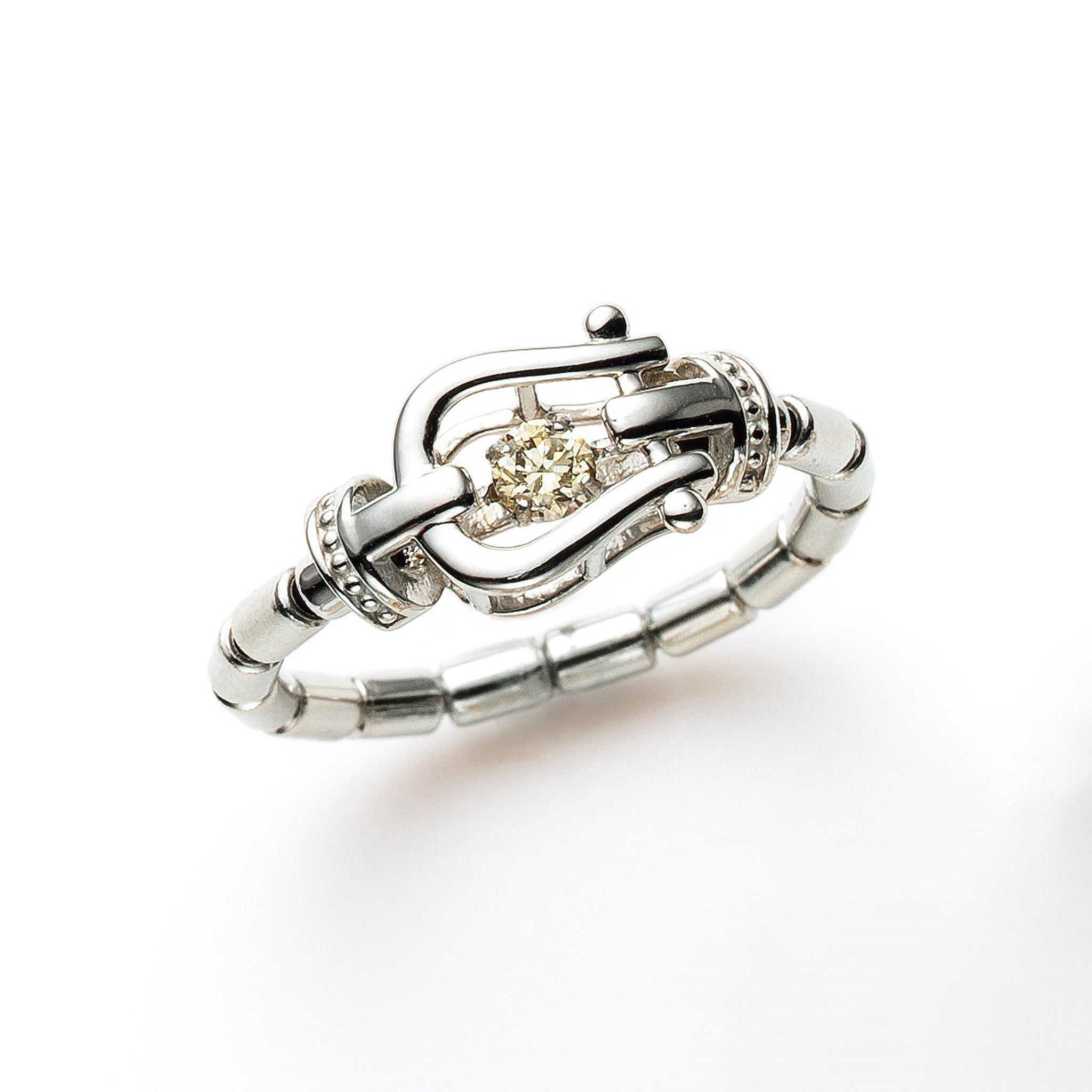 ダイヤモンド プラチナリング(ダンシングストーン/4月誕生石)《25N01301》