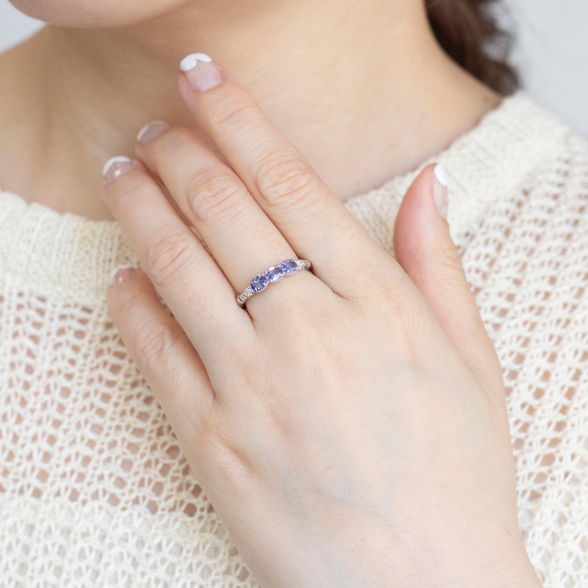 タンザナイト プラチナリング(フリーサイズ/12月誕生石)《25N01302》