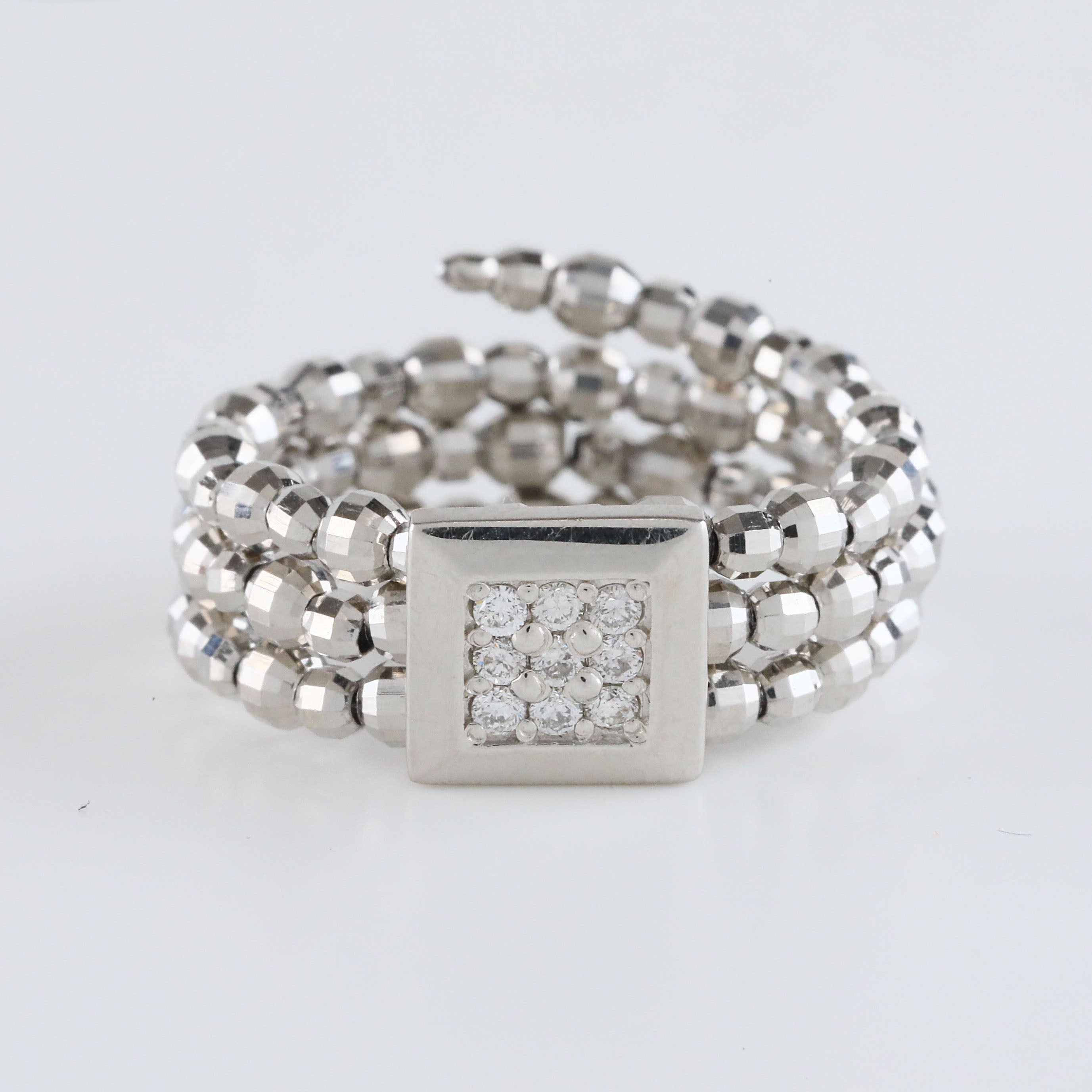 ダイヤモンド プラチナリング(フリーサイズ/4月誕生石)《25N01305》